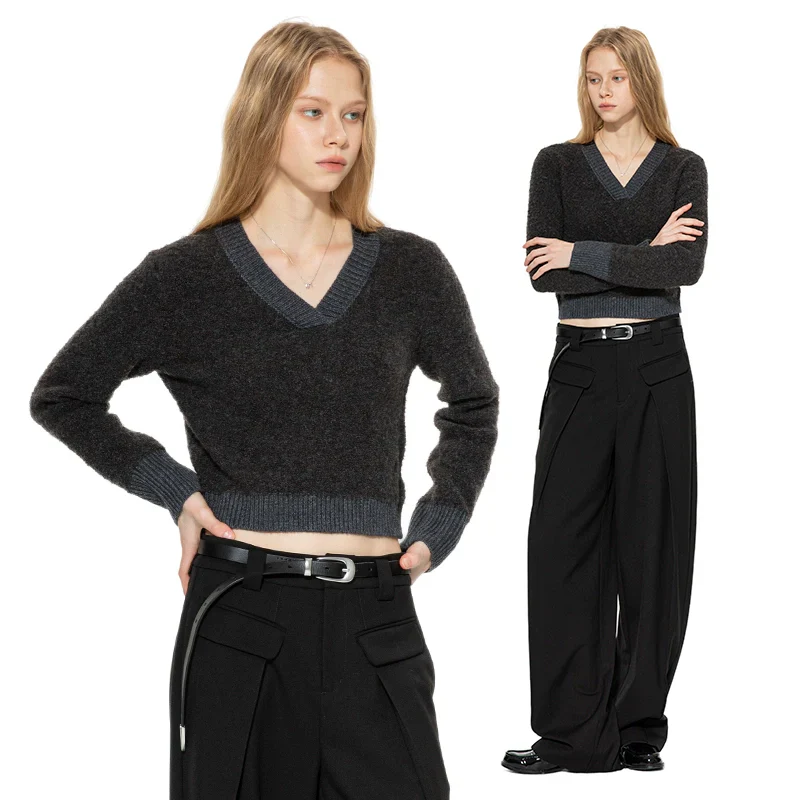 V-Neck Knit Sweater - Image 3
