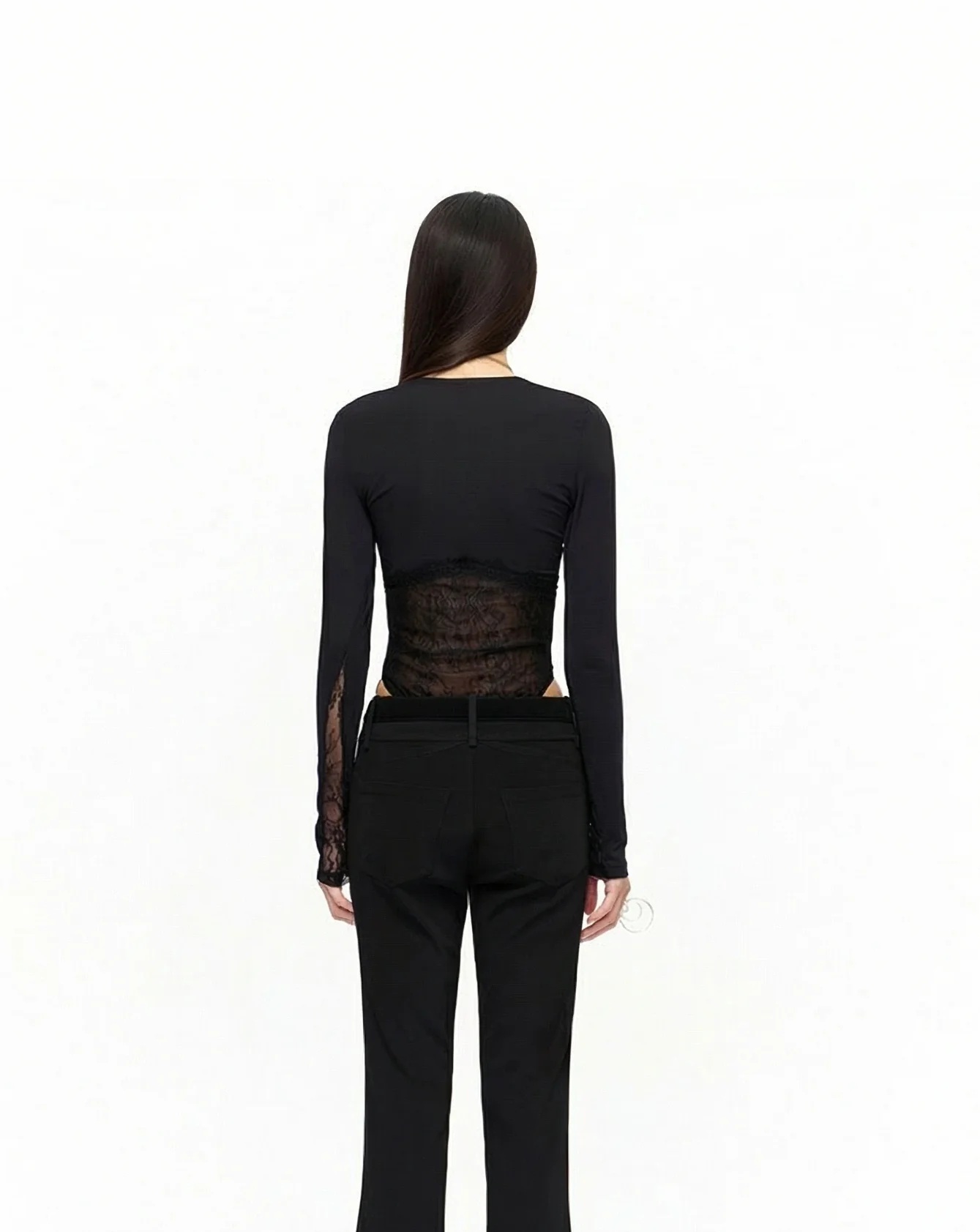 V-Neck Lace Bodysuit - Image 3