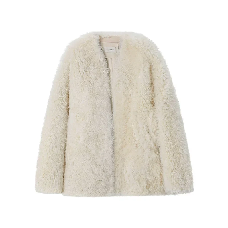 V-Neck Toscana Shearling Coat