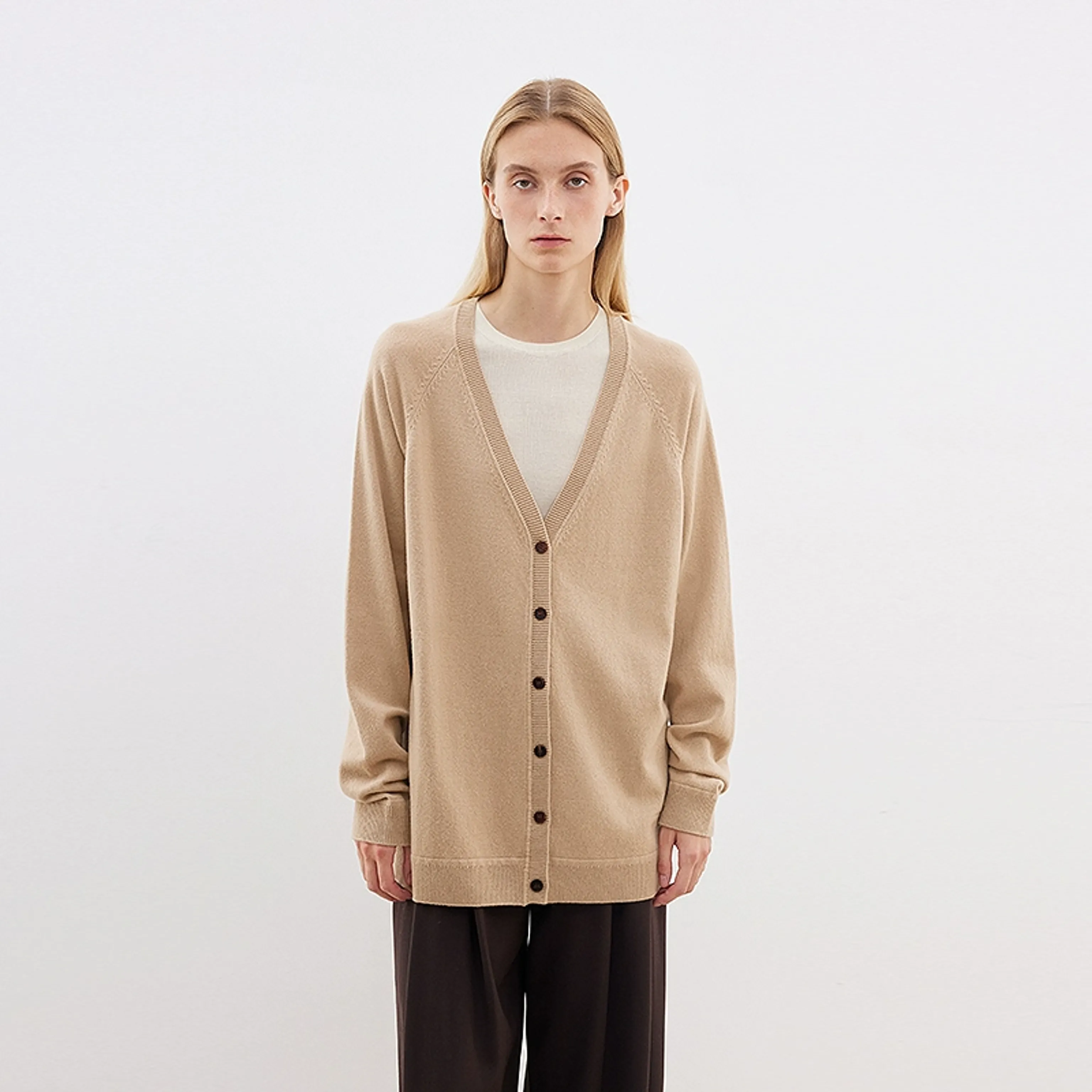 V-Neck Wool Cardigan - Image 3
