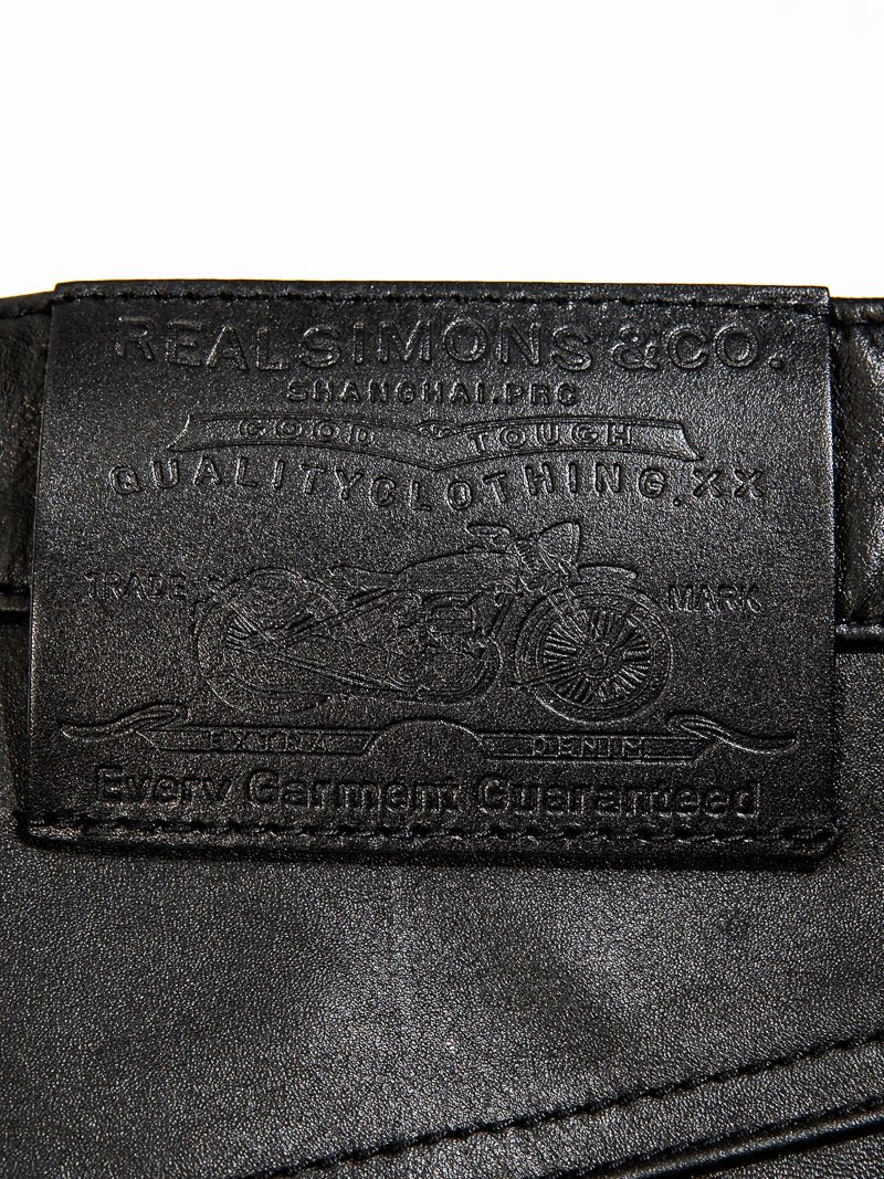 Vegetable-Tanned Calfskin Motorcycle Jeans - Image 7