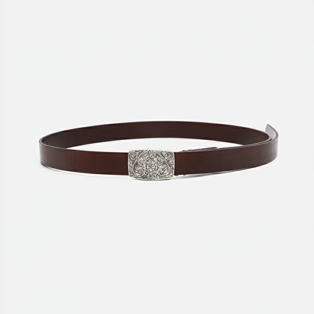 Vegetable-Tanned Cowhide Belt - Image 8