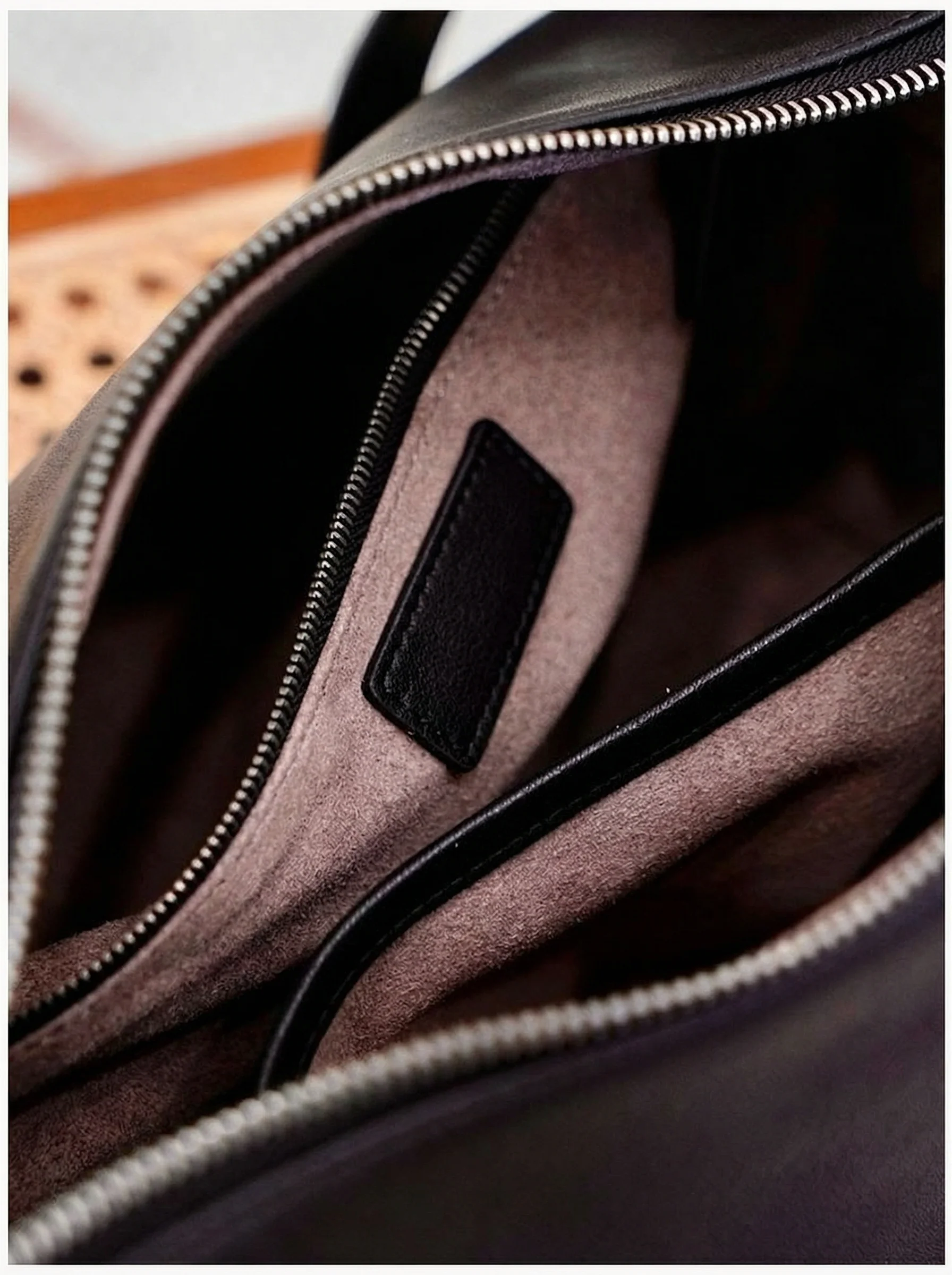 Vegetable-Tanned Cowhide Dumpling Bag - Image 5