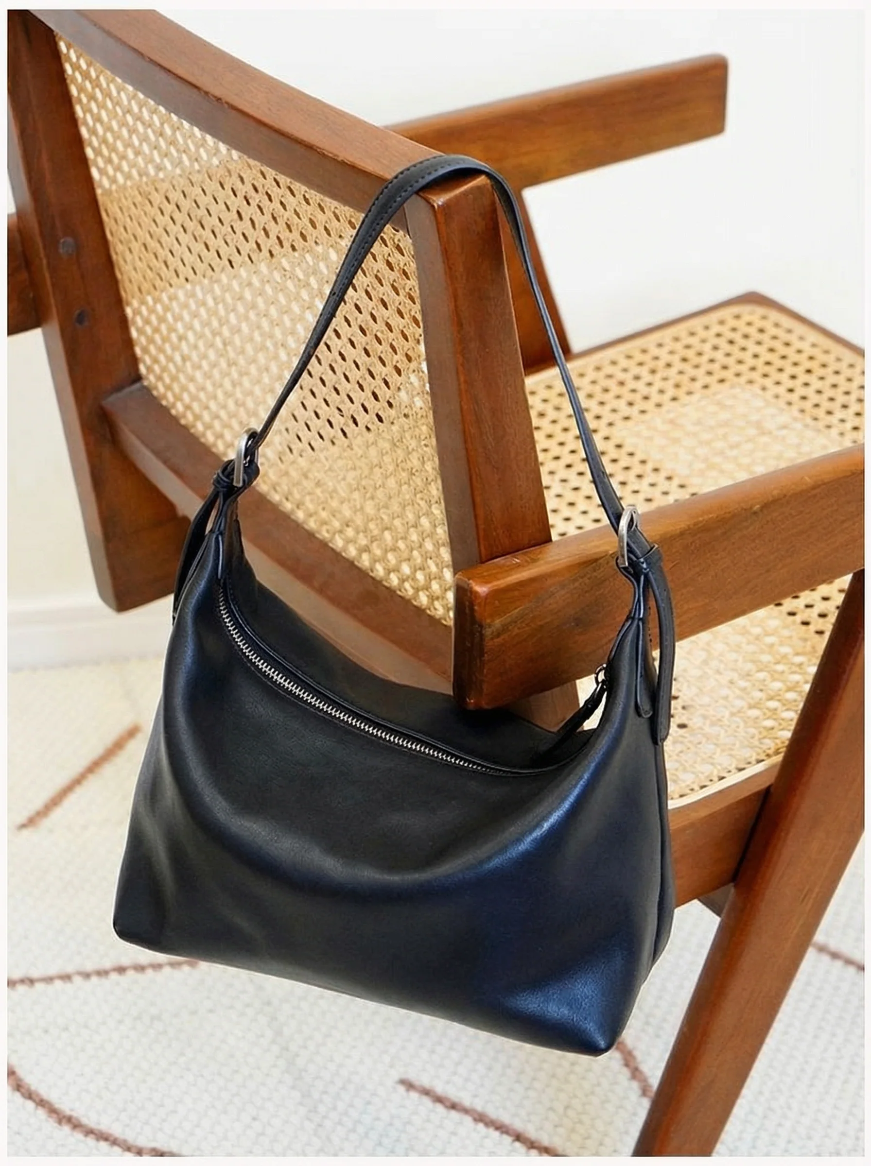 Vegetable-Tanned Cowhide Dumpling Bag - Image 7