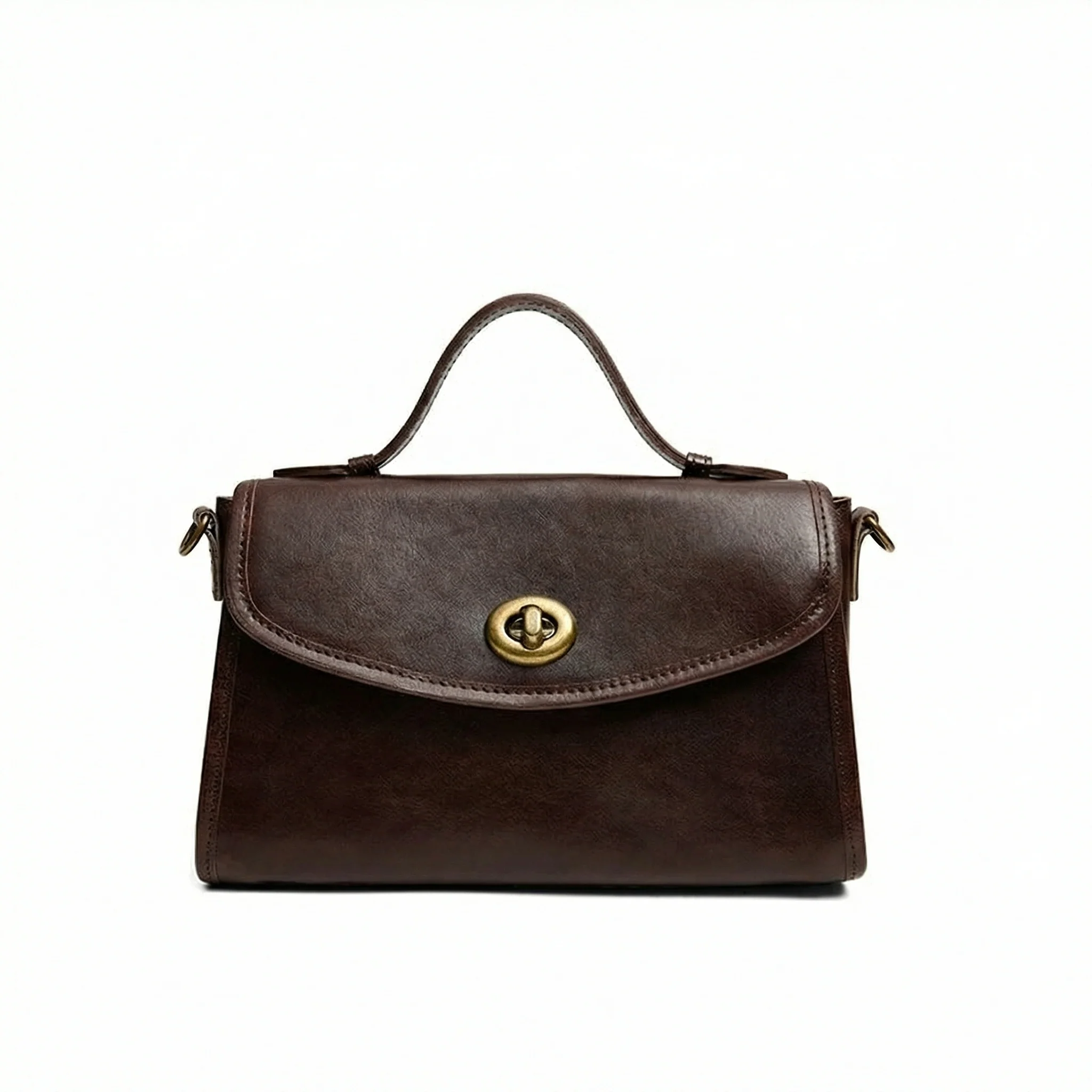 Vegetable-Tanned Cowhide Messenger Bag - Image 3