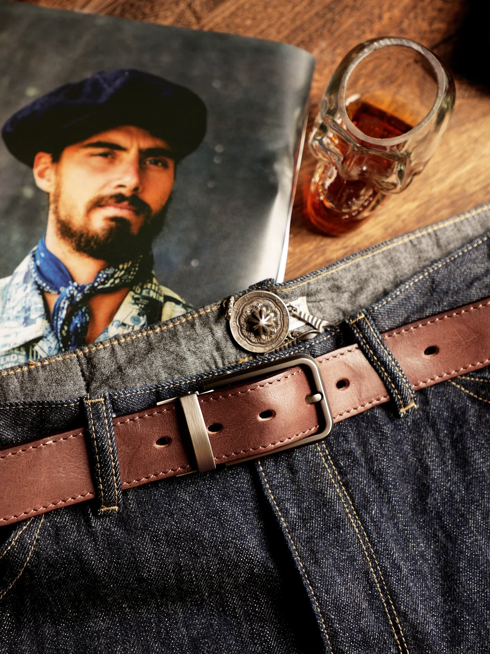 Vegetable-Tanned Cowhide Pin Buckle Belt - Image 2