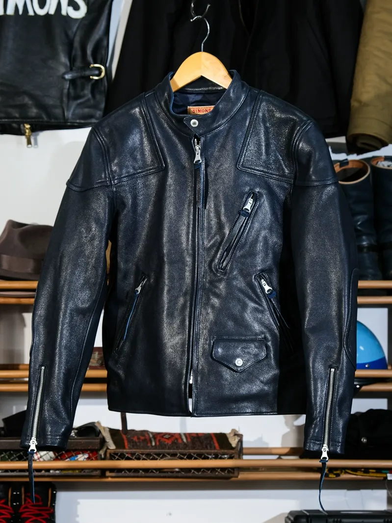 Vegetable-Tanned Goatskin Cafe Racer Jacket - Image 11