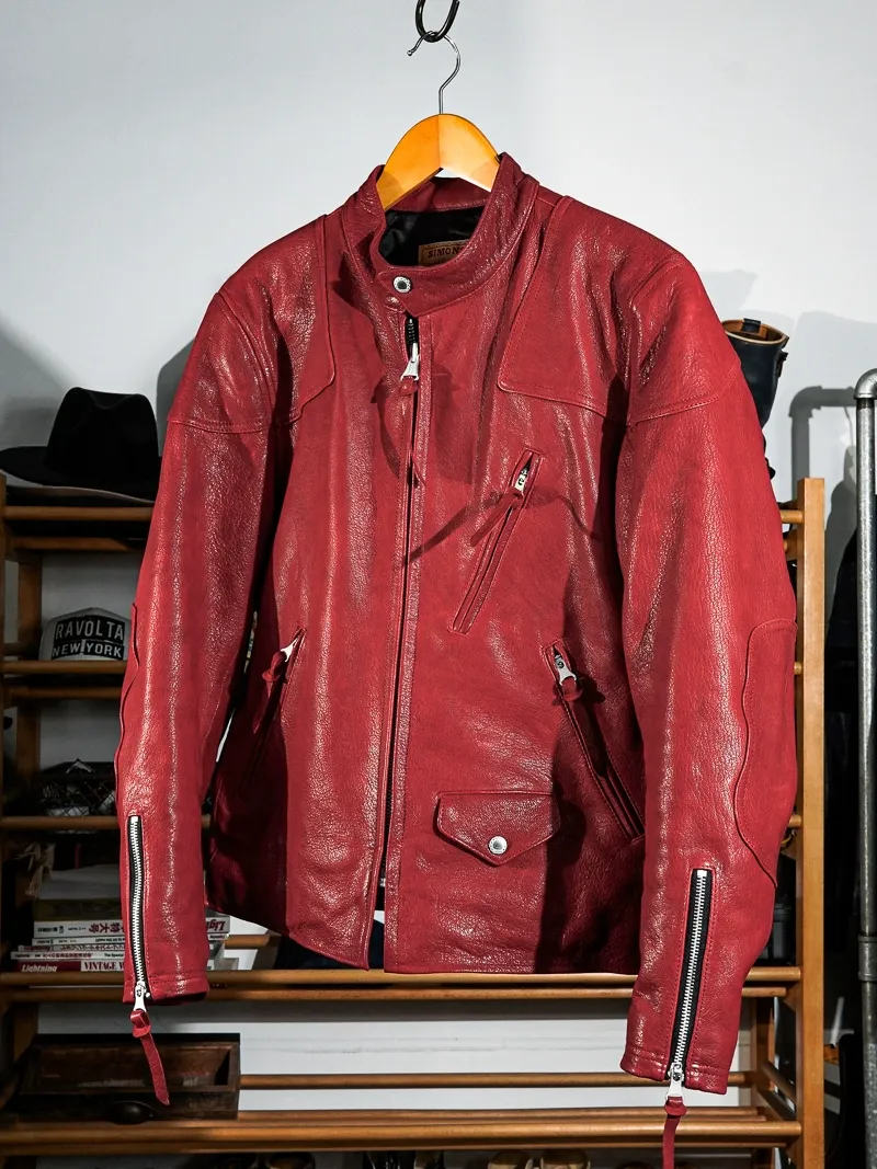 Vegetable-Tanned Goatskin Cafe Racer Jacket - Image 12