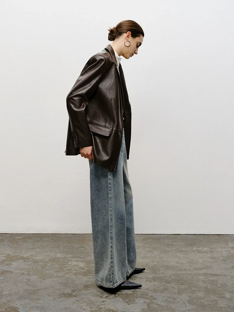 Vegetable-Tanned Lambskin Blazer - Image 4