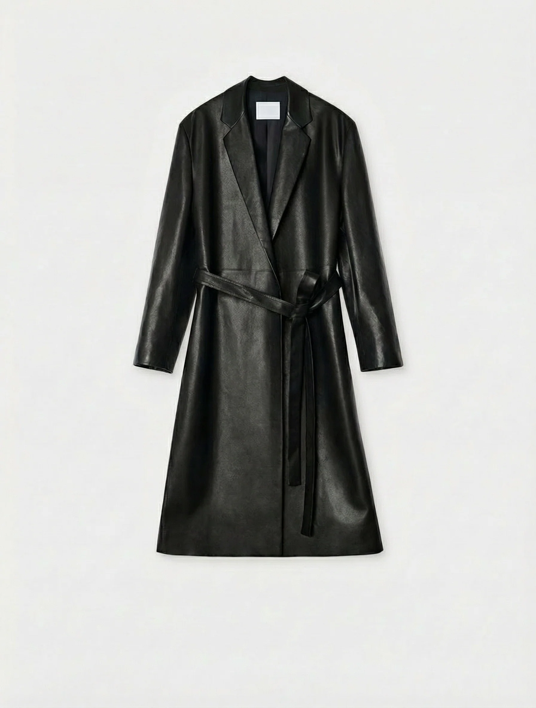 Vegetable-Tanned Lambskin Wrap Coat - Image 4