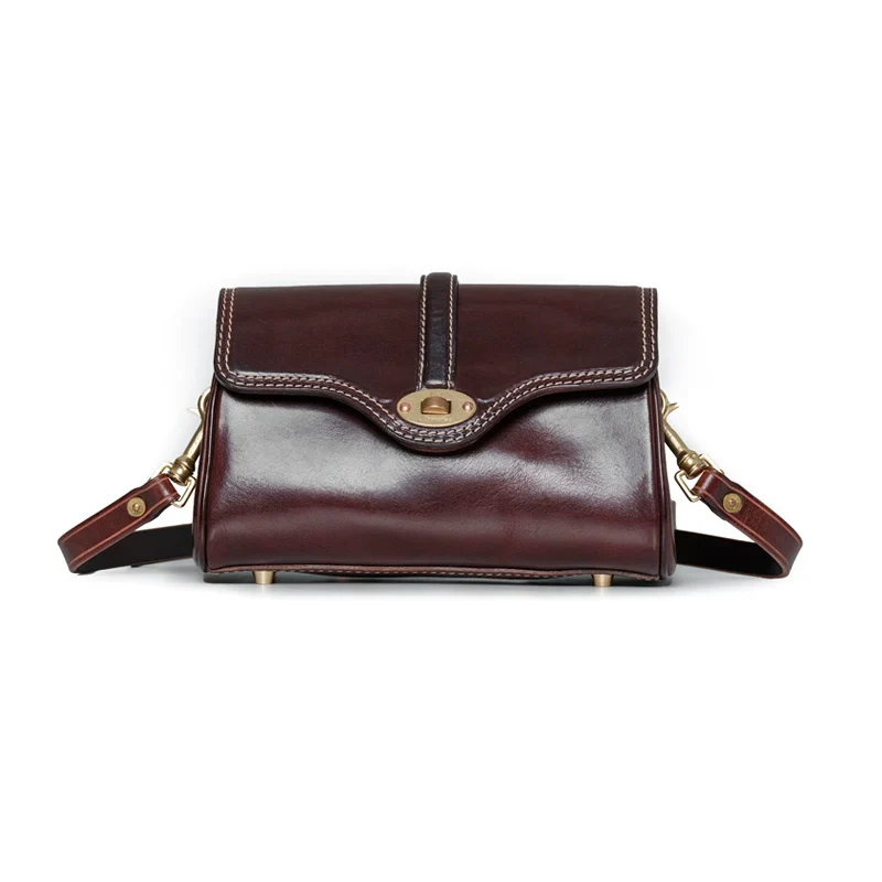 Vegetable-Tanned Leather Crossbody Bag - Image 4