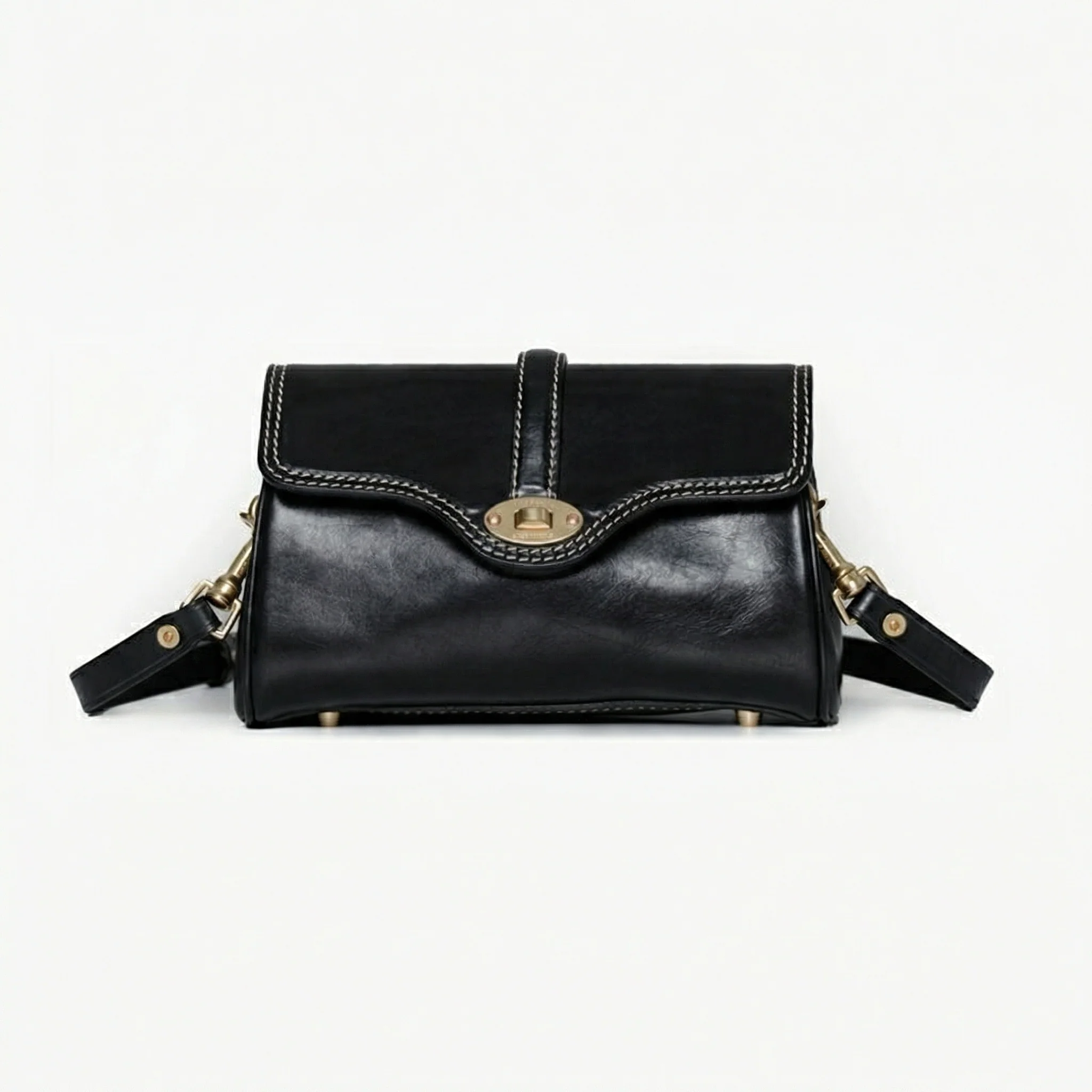 Vegetable-Tanned Leather Crossbody Bag - Image 6