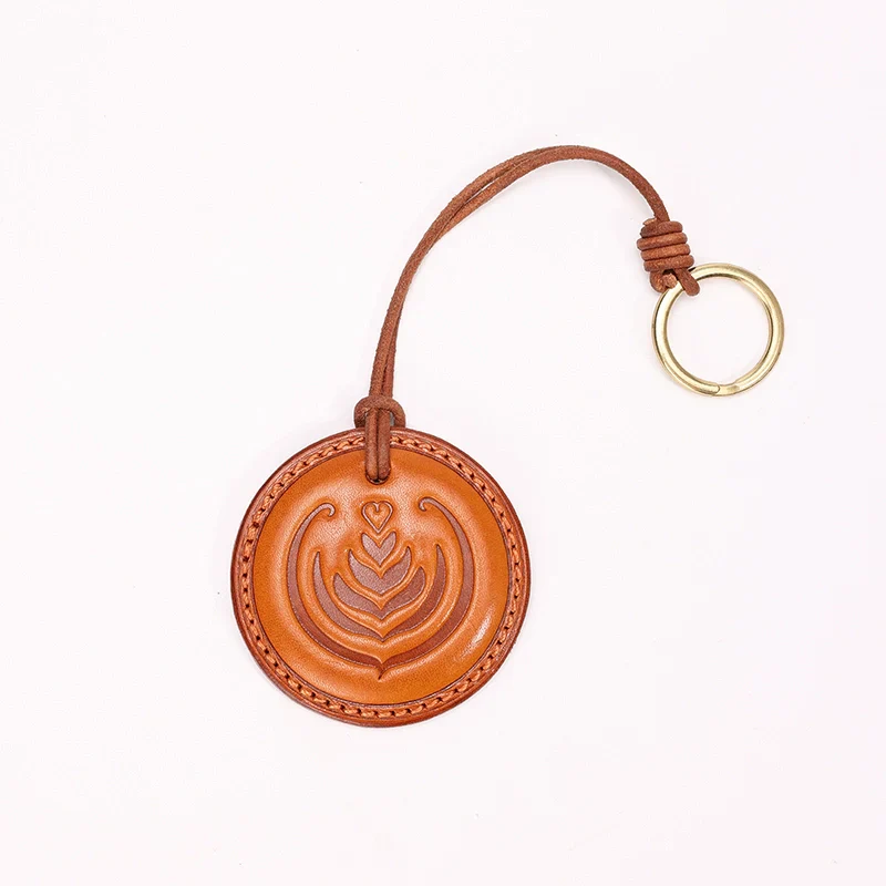 Vegetable-Tanned Leather Keychain - Image 2