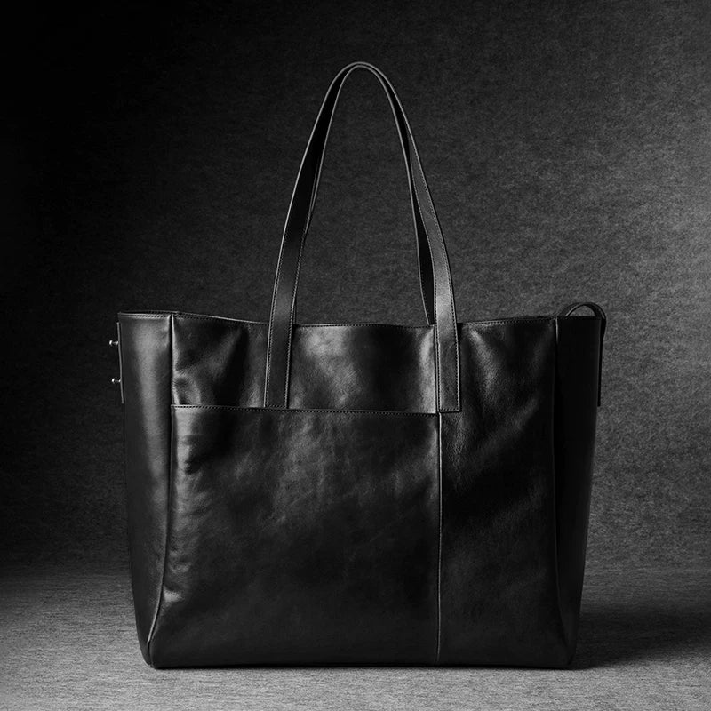 Vegetable-Tanned Leather Tote - Image 7