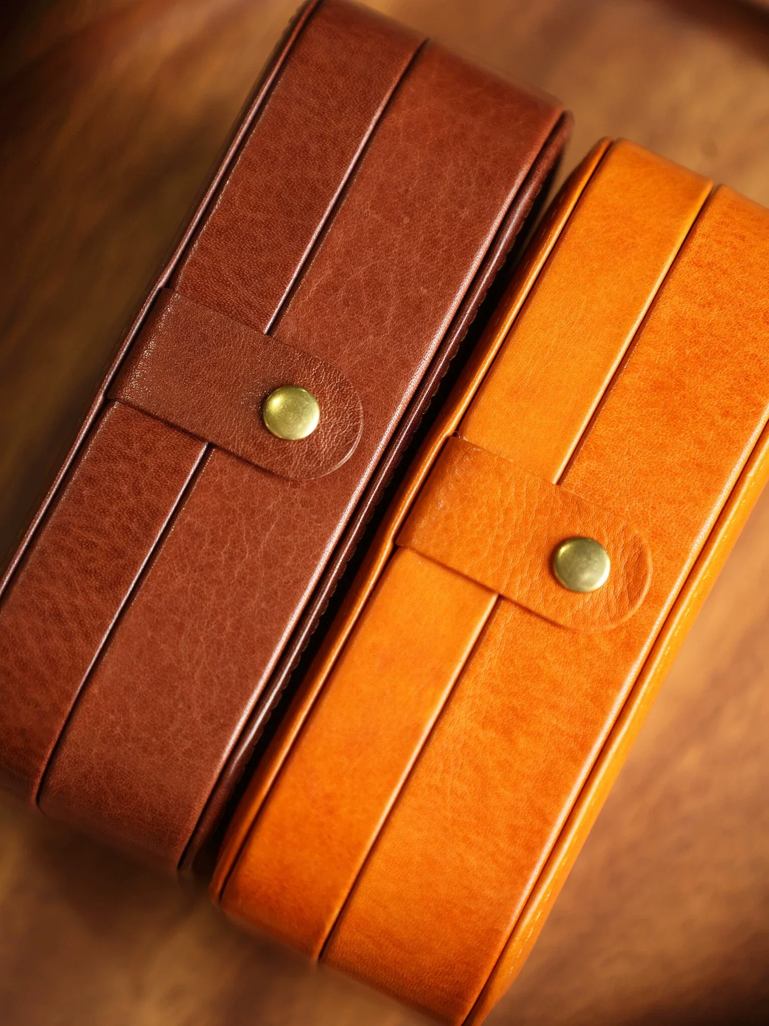 Vegetable-Tanned Leather Travel Jewelry Case - Image 3