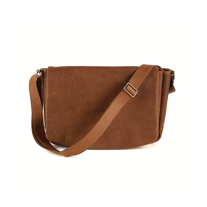 Vegetable-Tanned Top Grain Leather Messenger Bag - Image 6