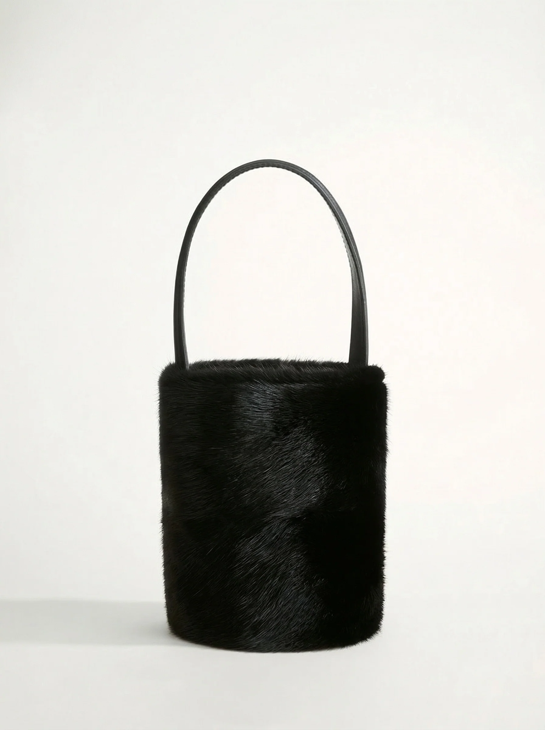 Velvet Mink Mini Bucket Bag