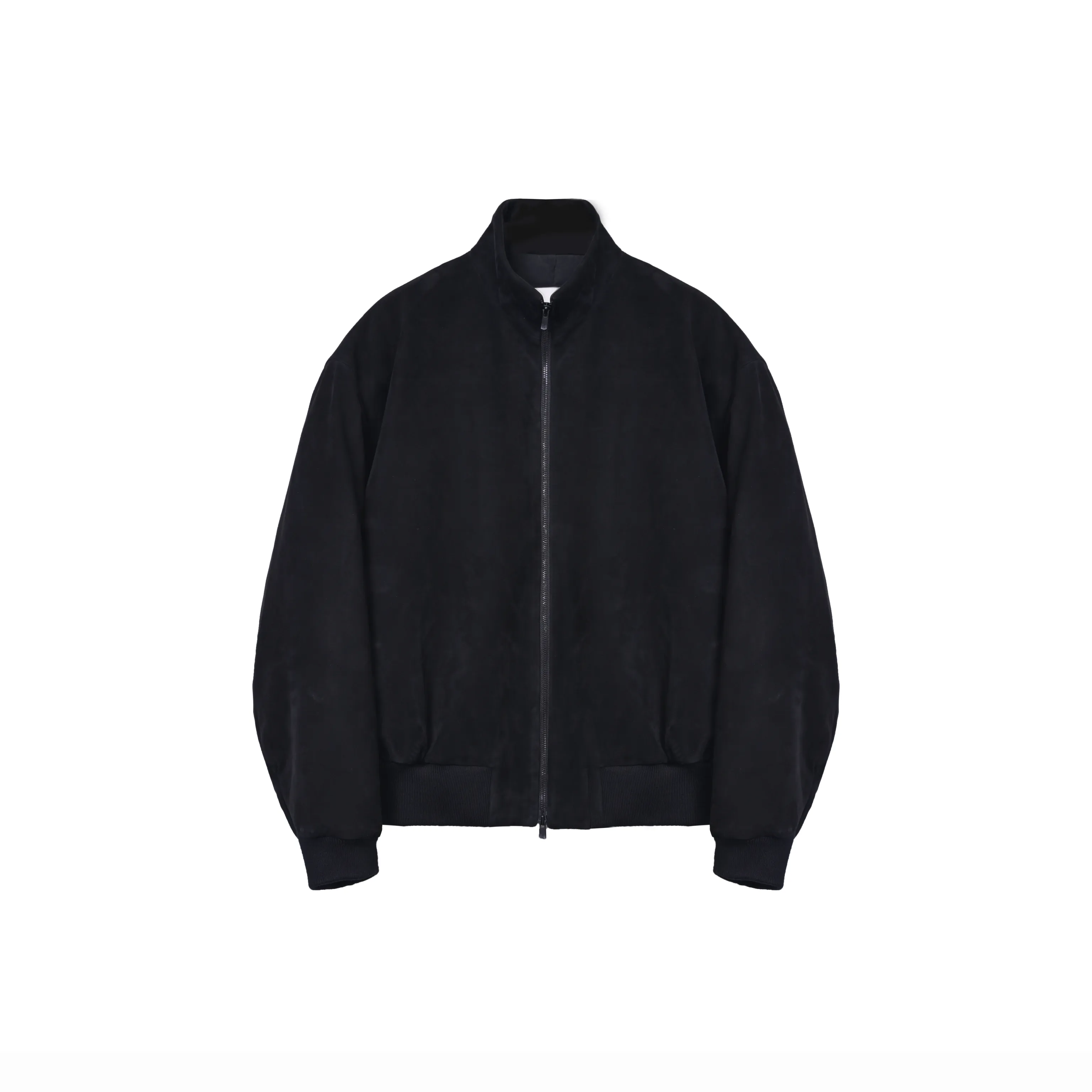 Velvet Nubuck Stand Collar Hooded Jacket - Image 3