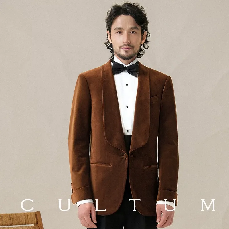 Velvet Shawl-Lapel Tuxedo Jacket - Image 3