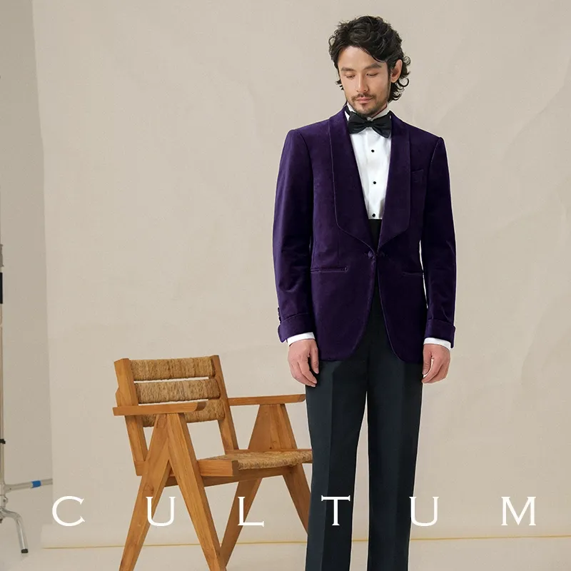 Velvet Shawl-Lapel Tuxedo Jacket - Image 4