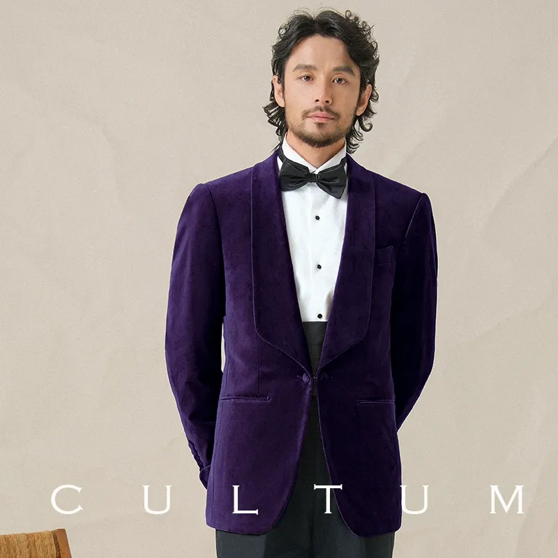 Velvet Shawl-Lapel Tuxedo Jacket - Image 5