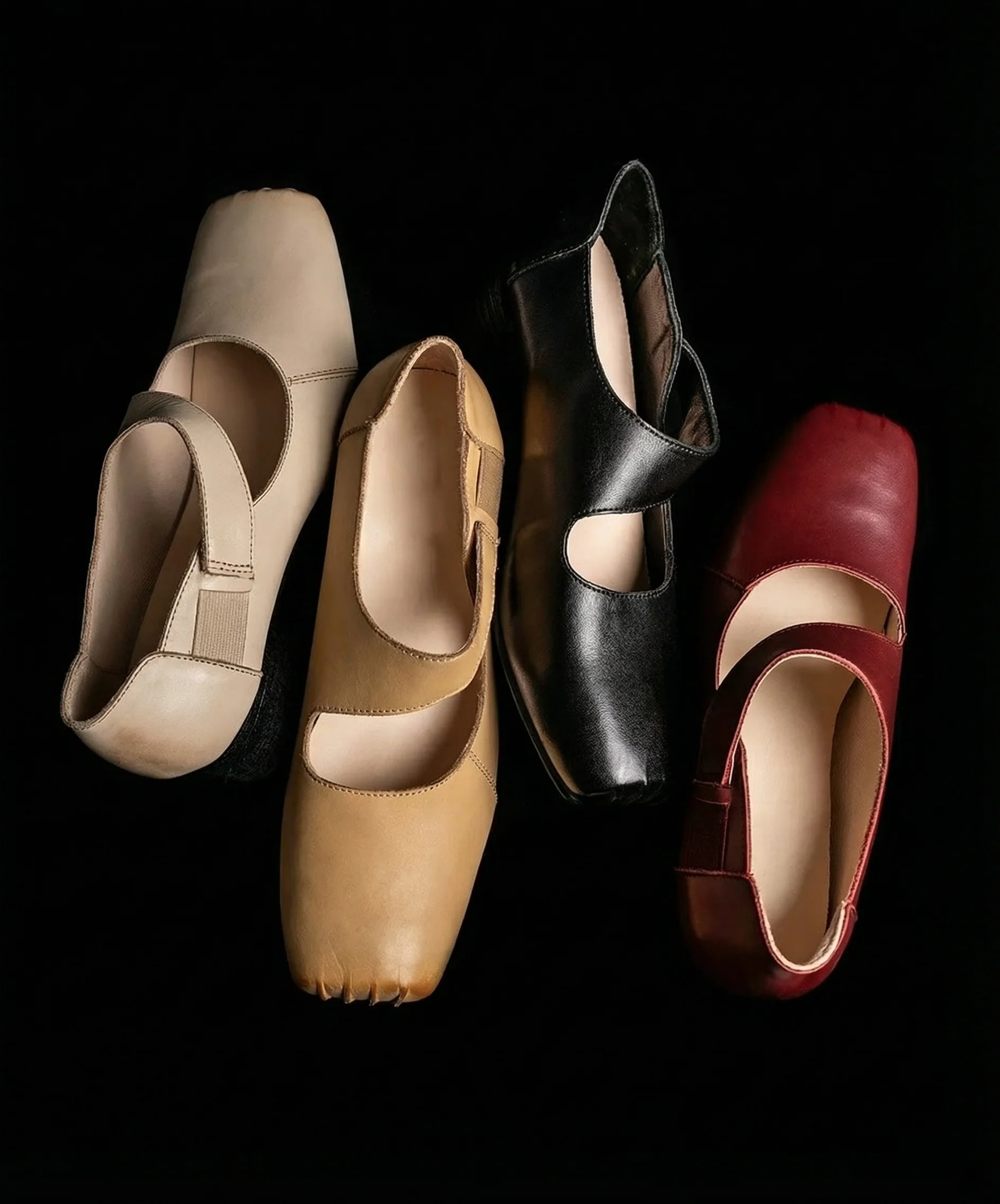 Venus Square-Toe Leather Flats - Image 5