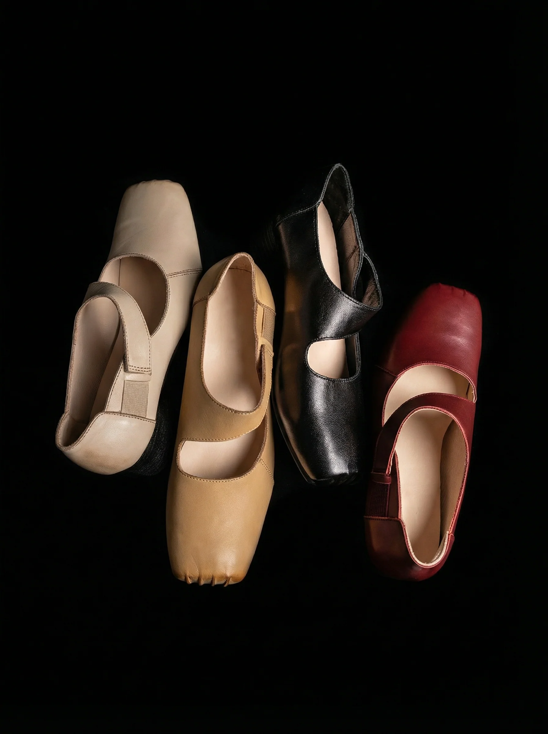Venus Square-Toe Leather Flats - Image 9