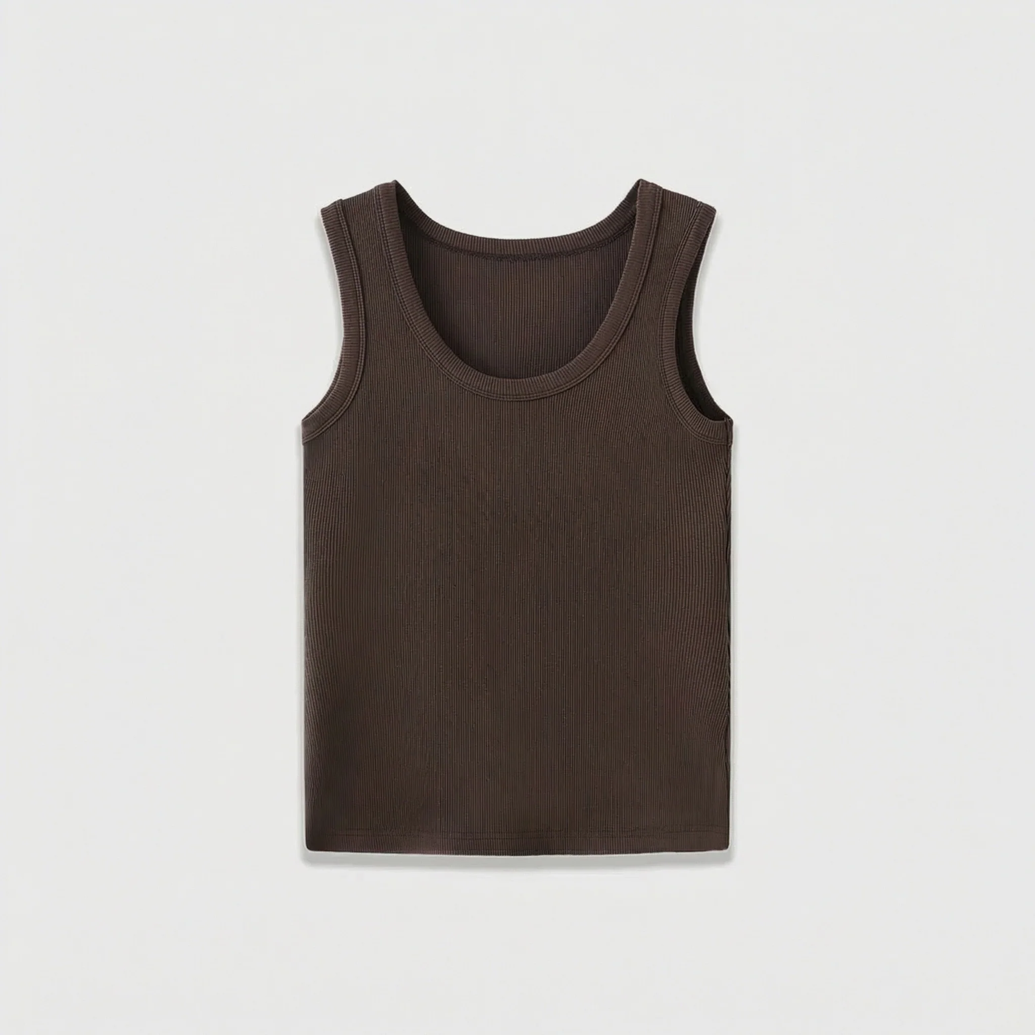 Versatile Ribbed U-Neck Tank Top - Image 7