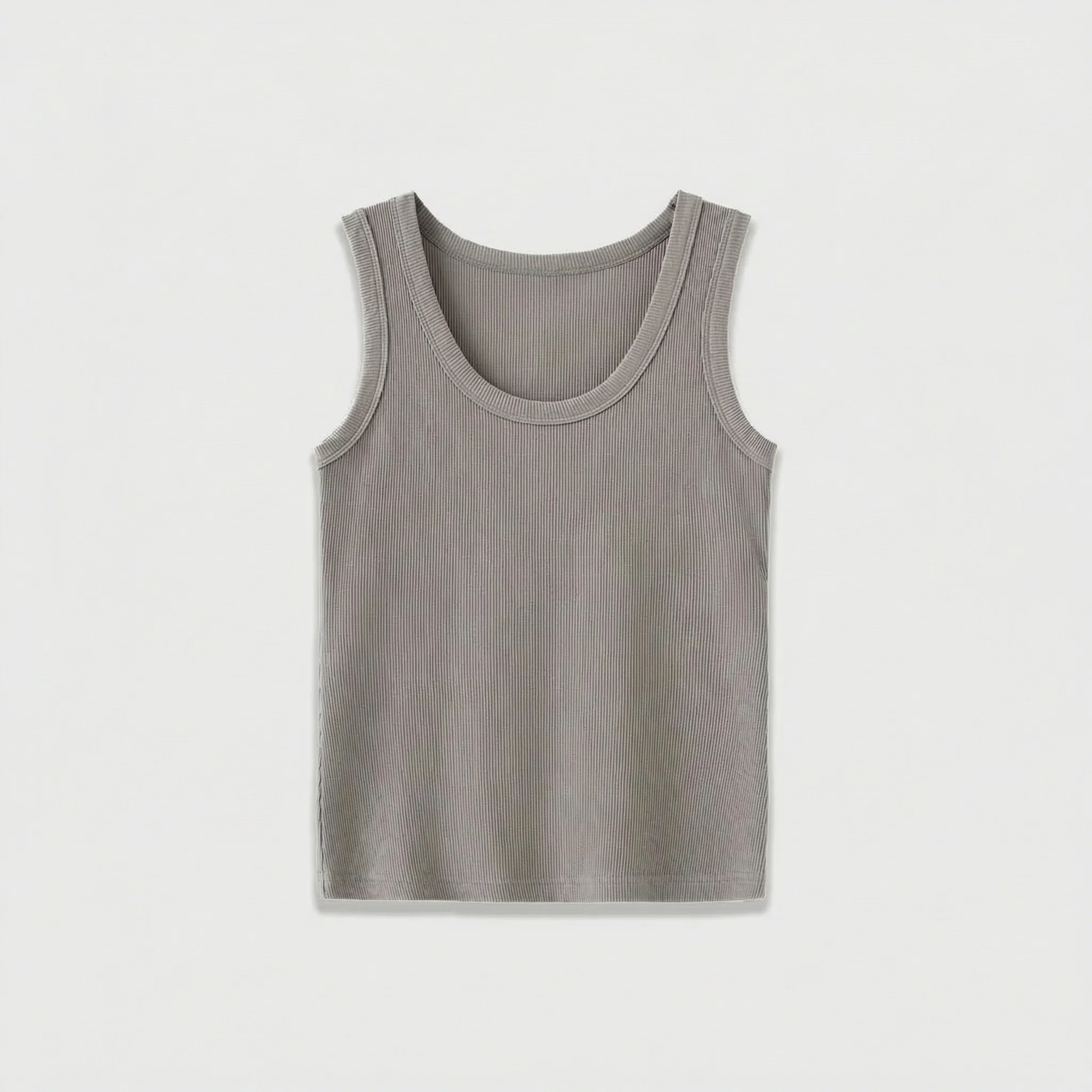 Versatile Ribbed U-Neck Tank Top - Image 8