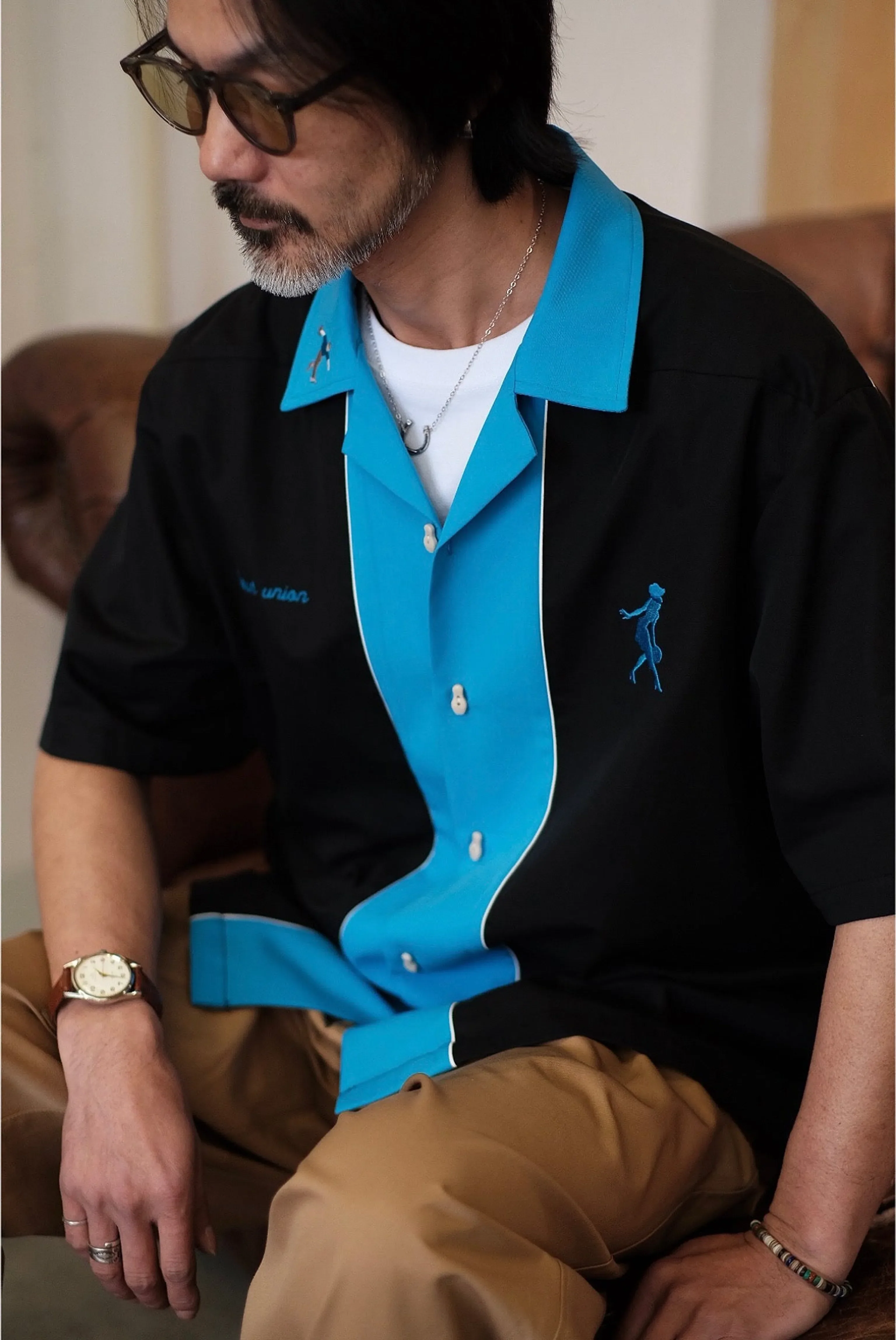 Vintage Bowling Embroidery Shirt - Image 5