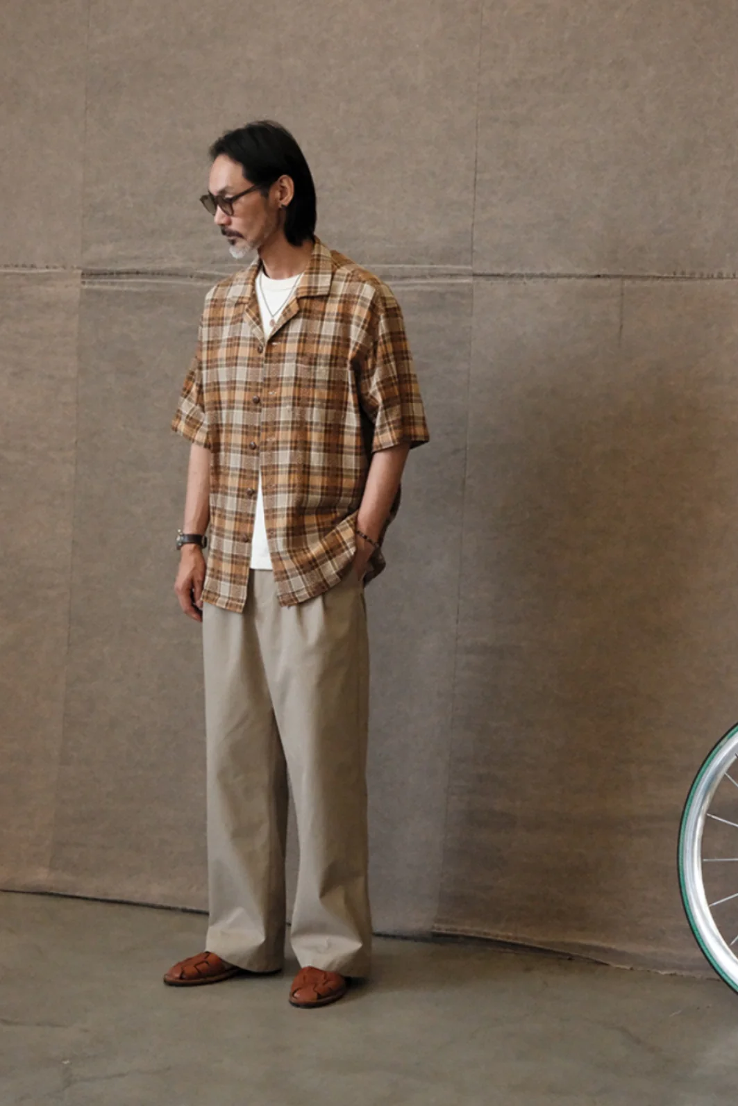 Vintage Cuban Collar Plaid Shirt - Image 4