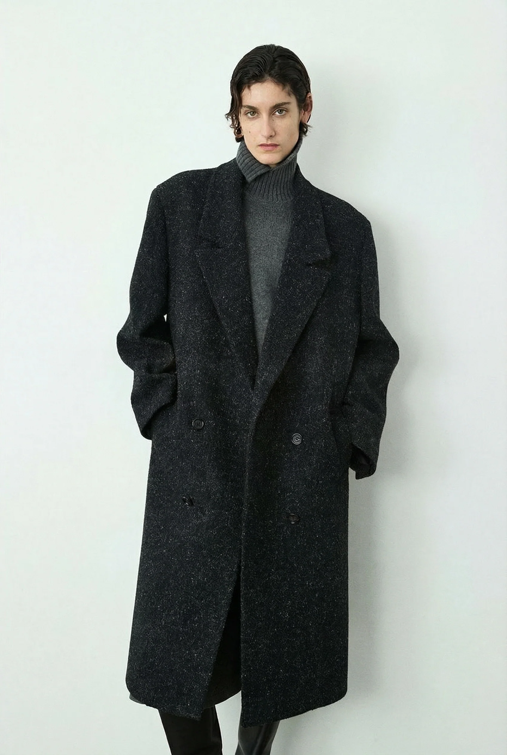 Vintage Double-Breasted Overcoat - Image 8