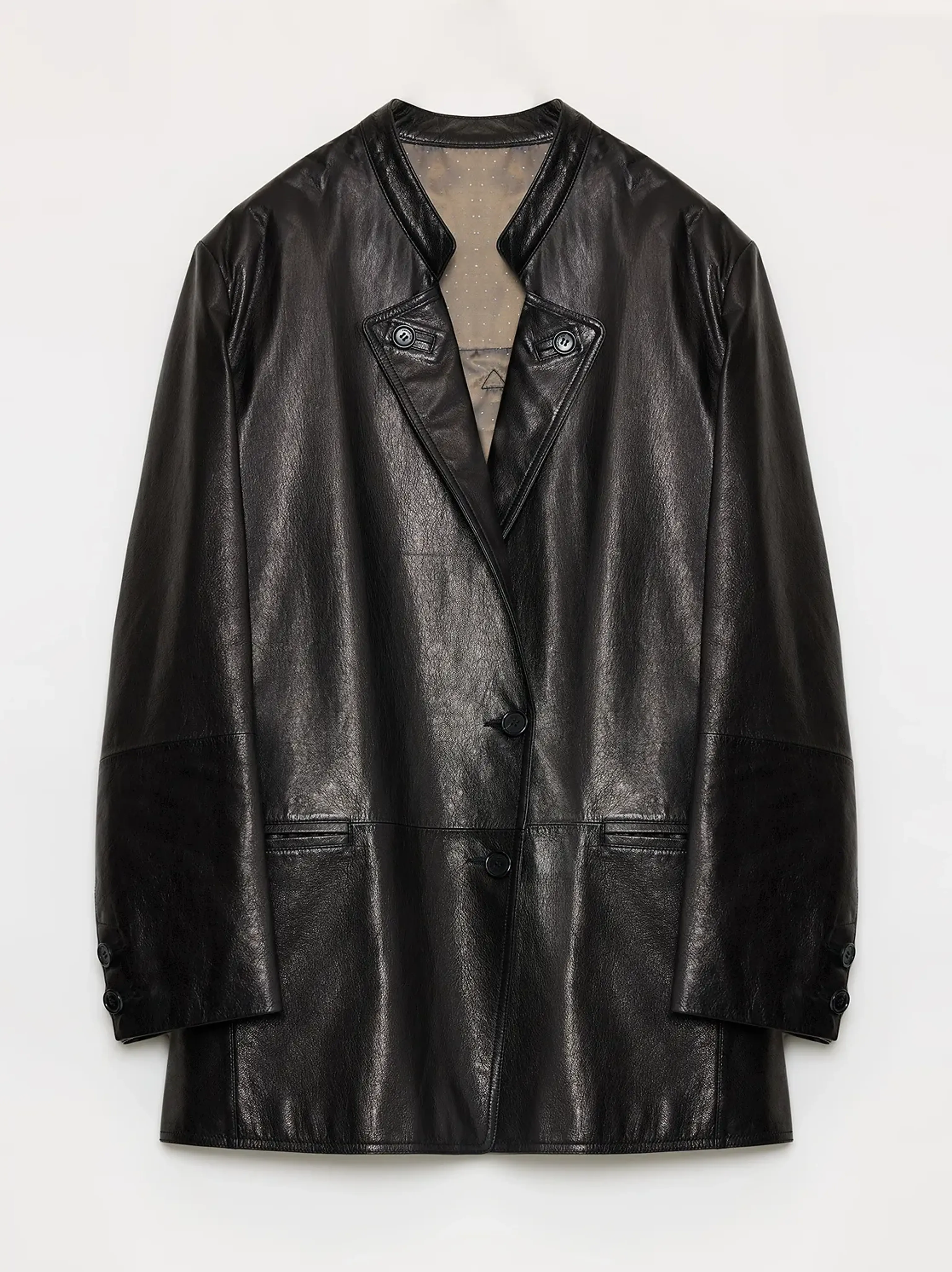 Vintage Oil Waxed Goat Leather Jacket - Image 11