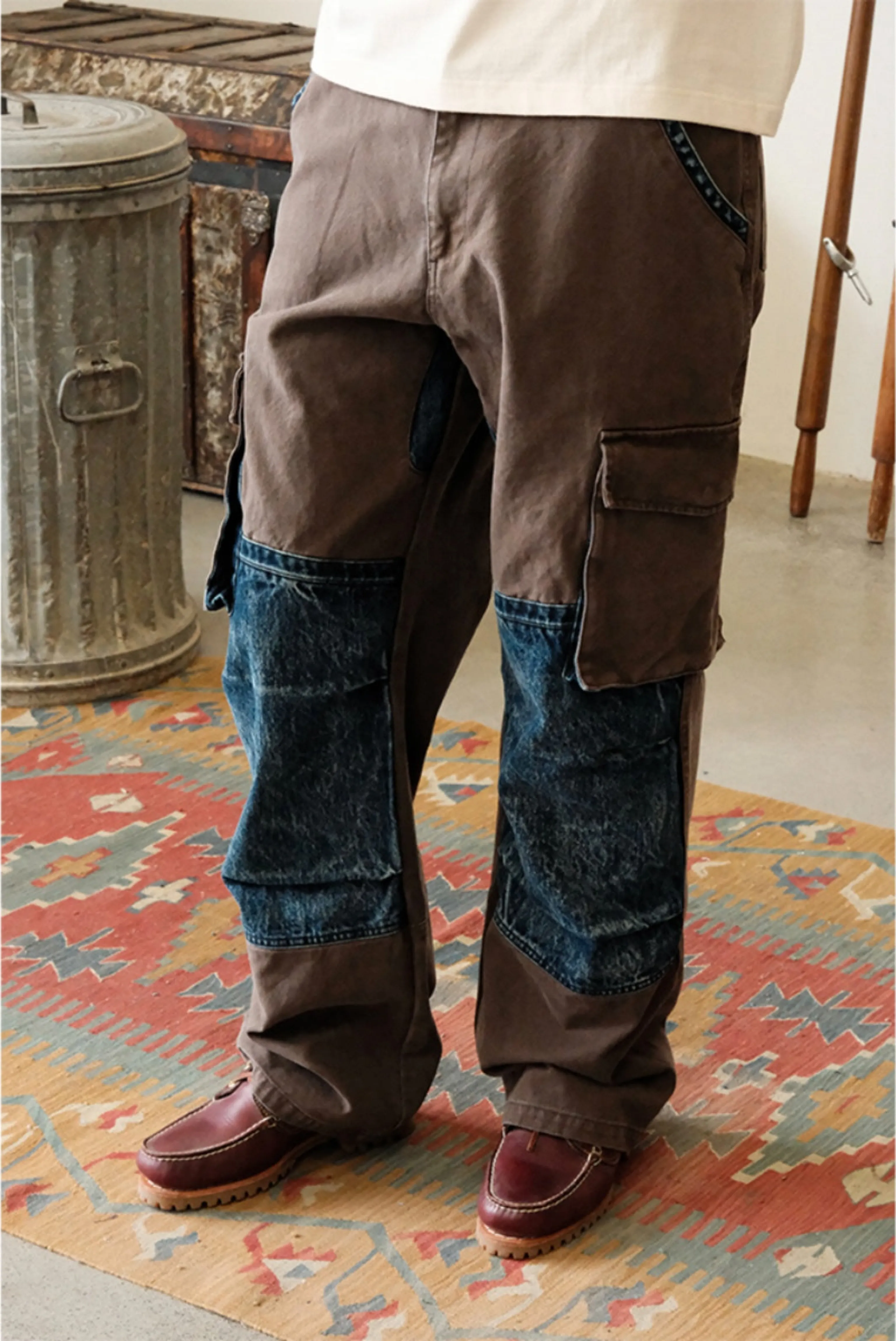 Vintage Patchwork Cargo Pants - Image 2