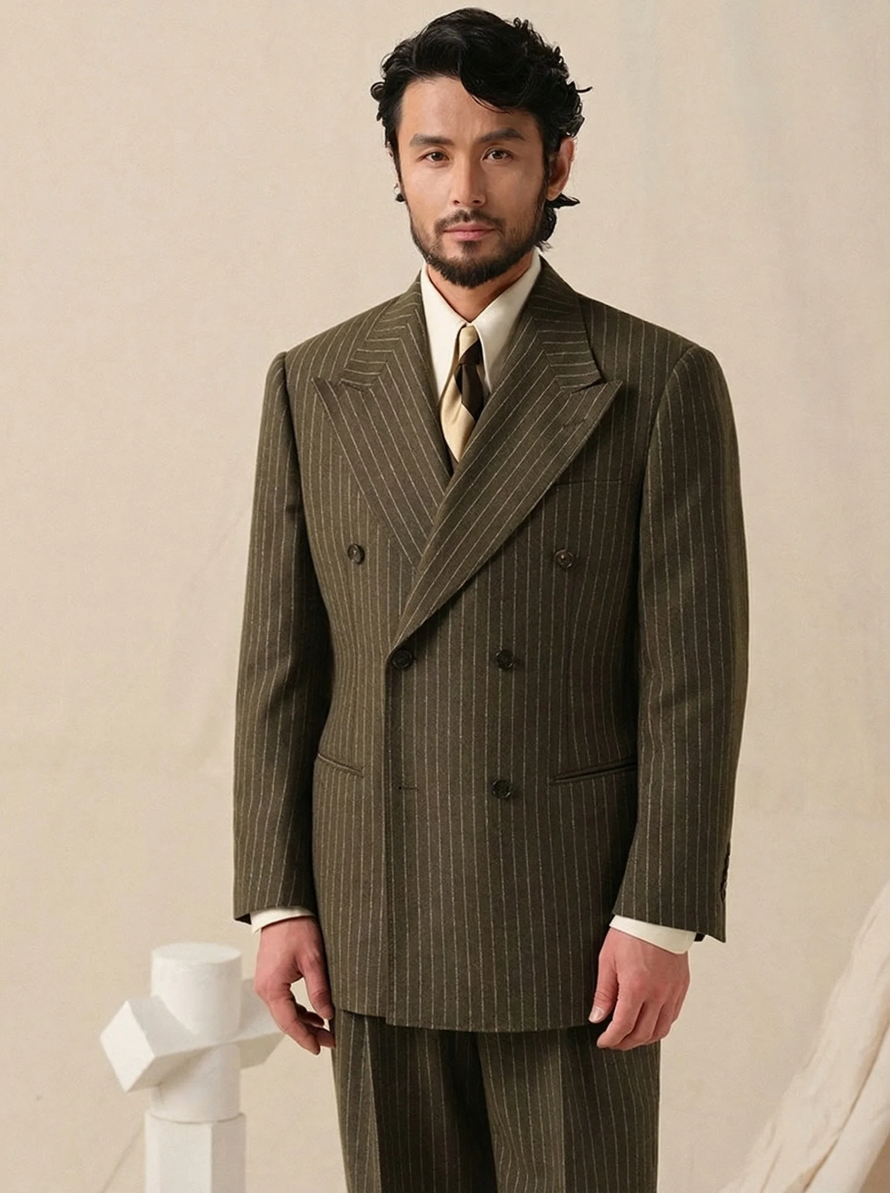 Vintage Pinstripe Double-Breasted Suit