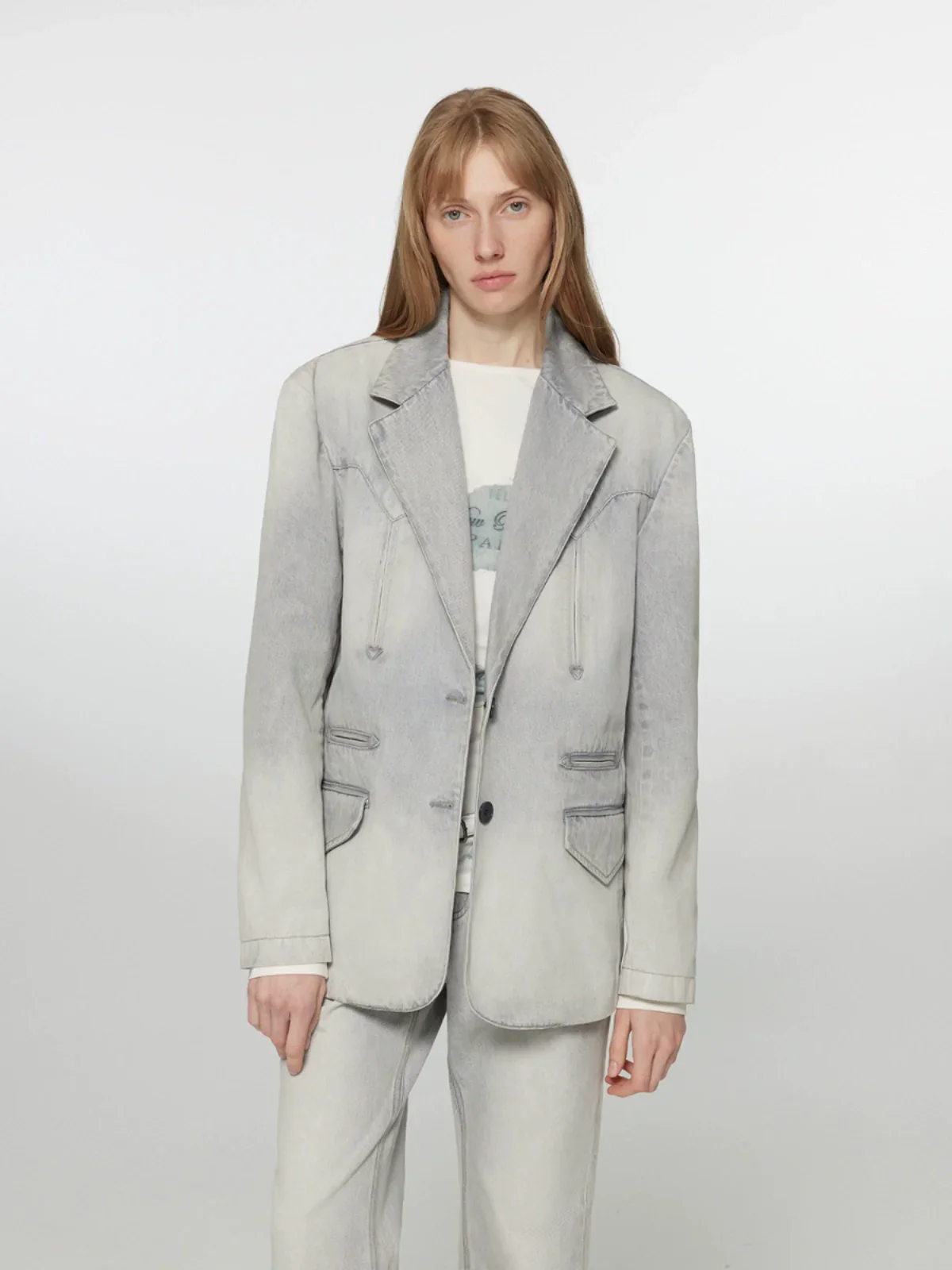 Vintage Wash Denim Suit - Image 2