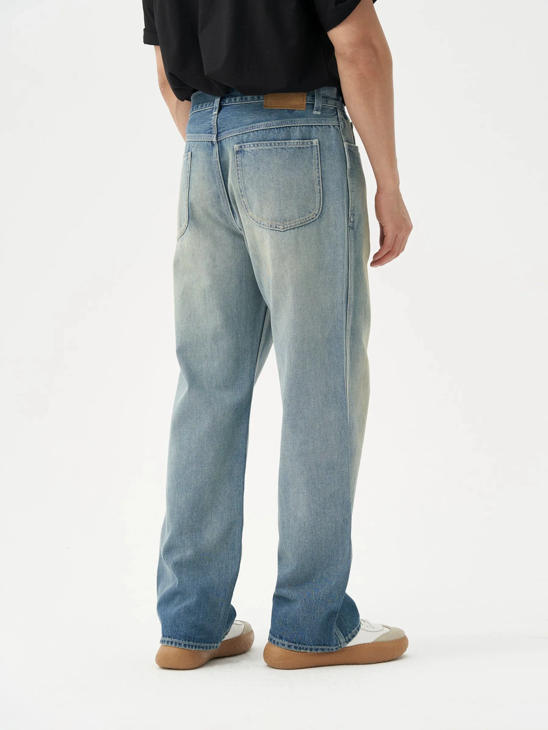 Vintage Wash Straight Jeans - Image 3