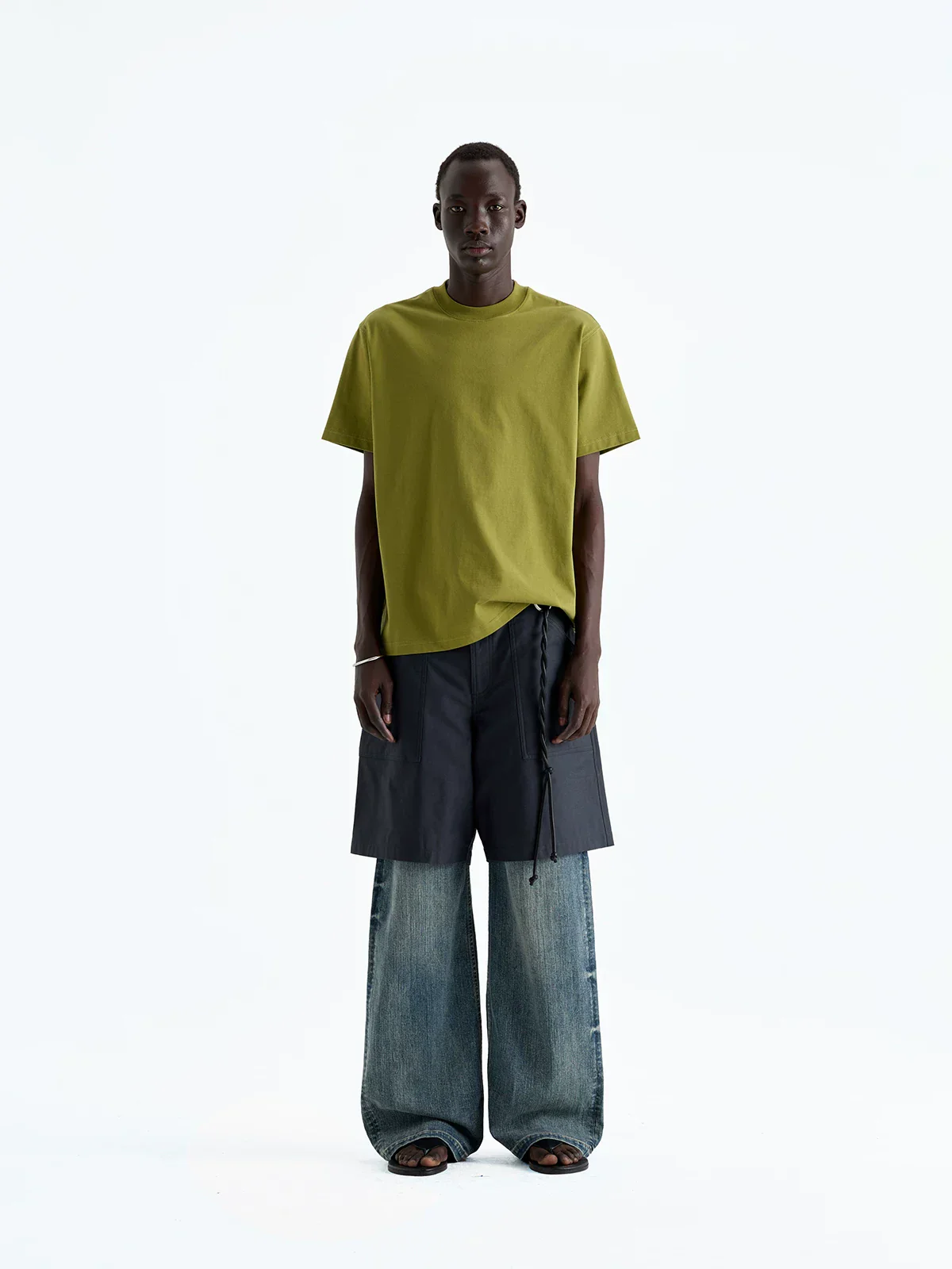 Vintage Wash Straight-Leg Jeans