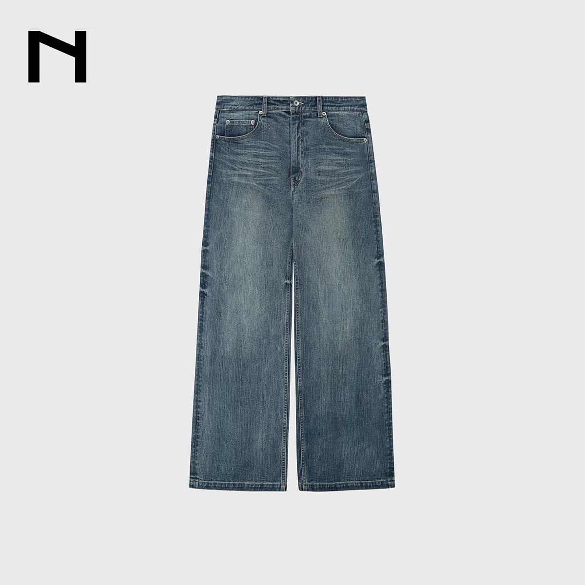 Vintage Wash Straight-Leg Jeans - Image 5