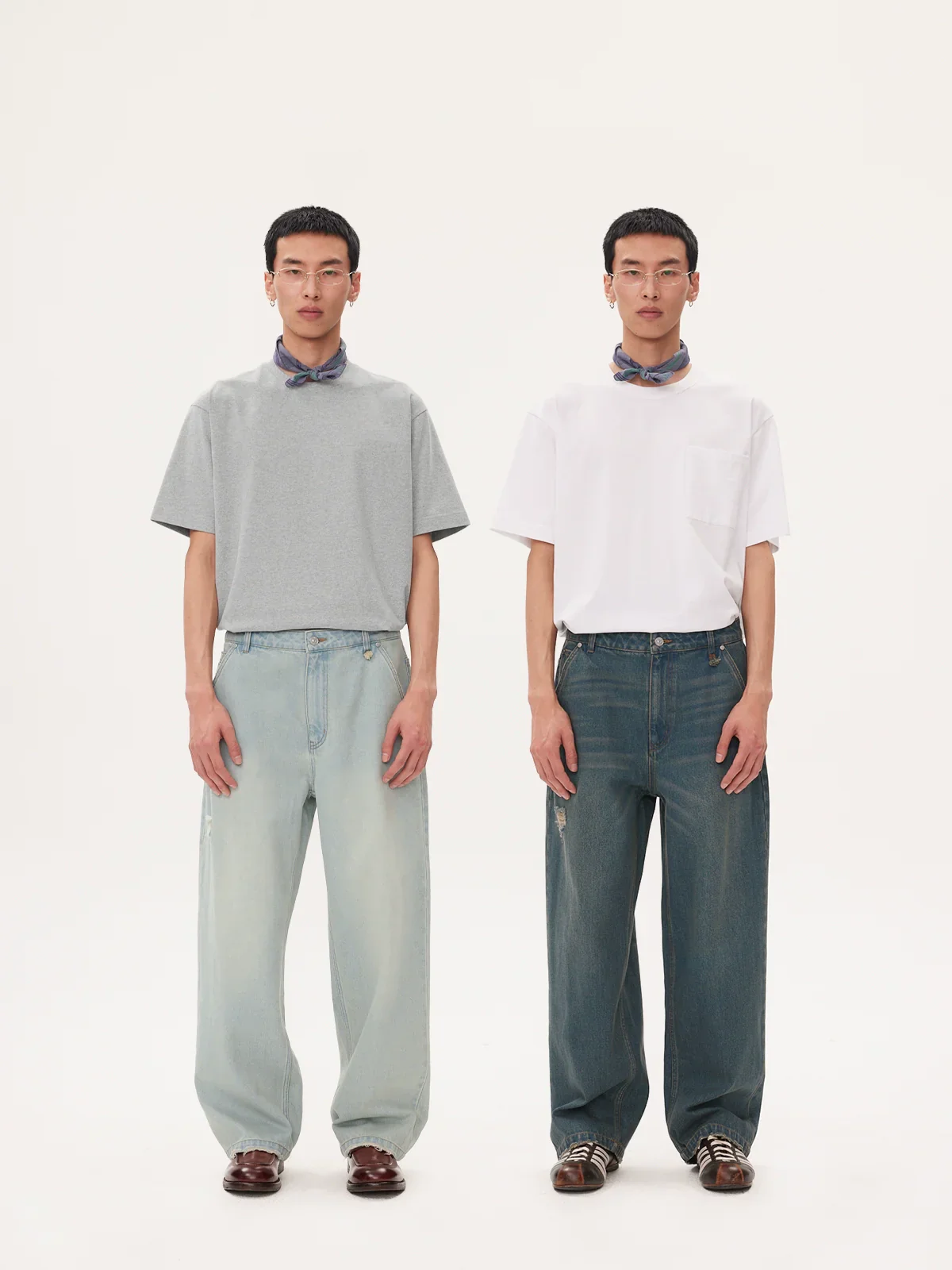 Vintage-Wash Wide-Leg Jeans - Image 4