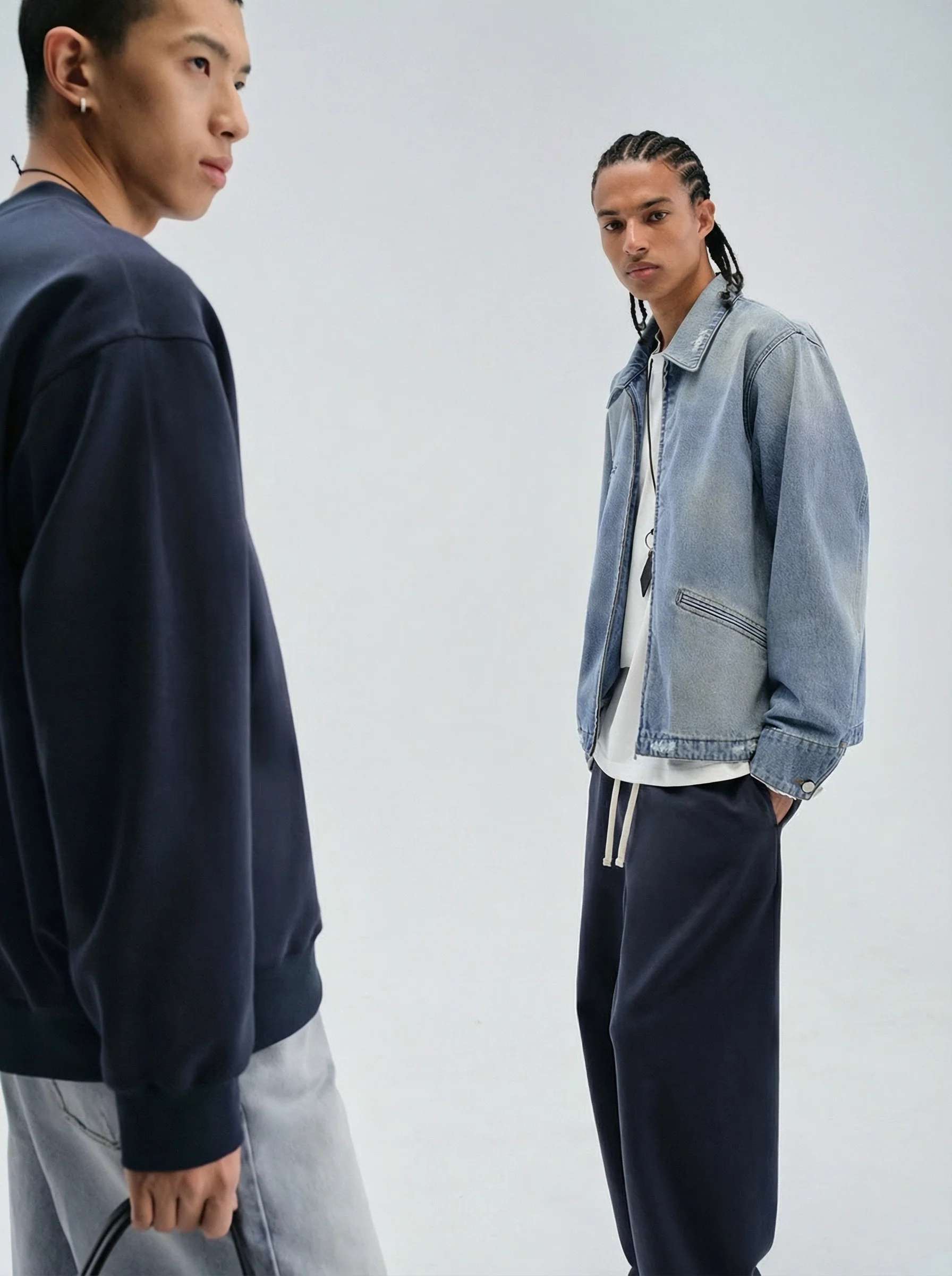 Vintage Wash Zip Denim Jacket - Image 3