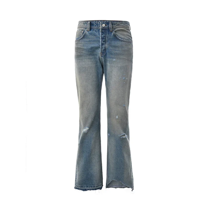Vintage Washed Distressed Jeans - Image 3