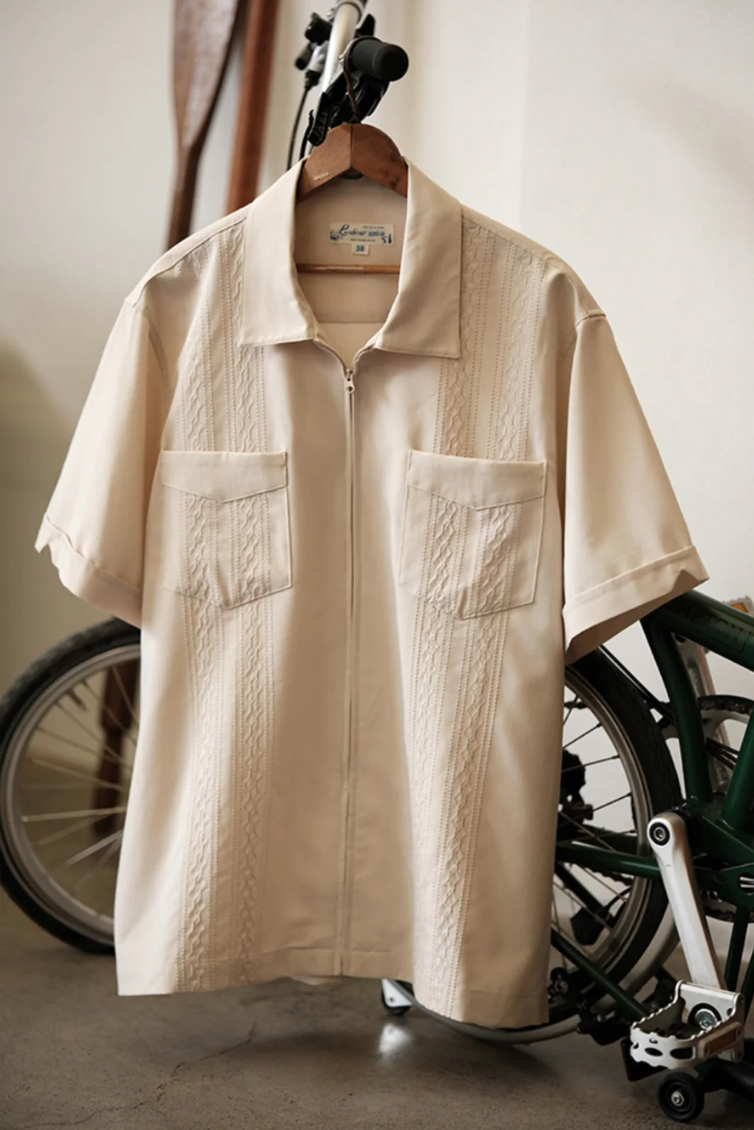 Vintage Zipper Cuban Collar Shirt - Image 3