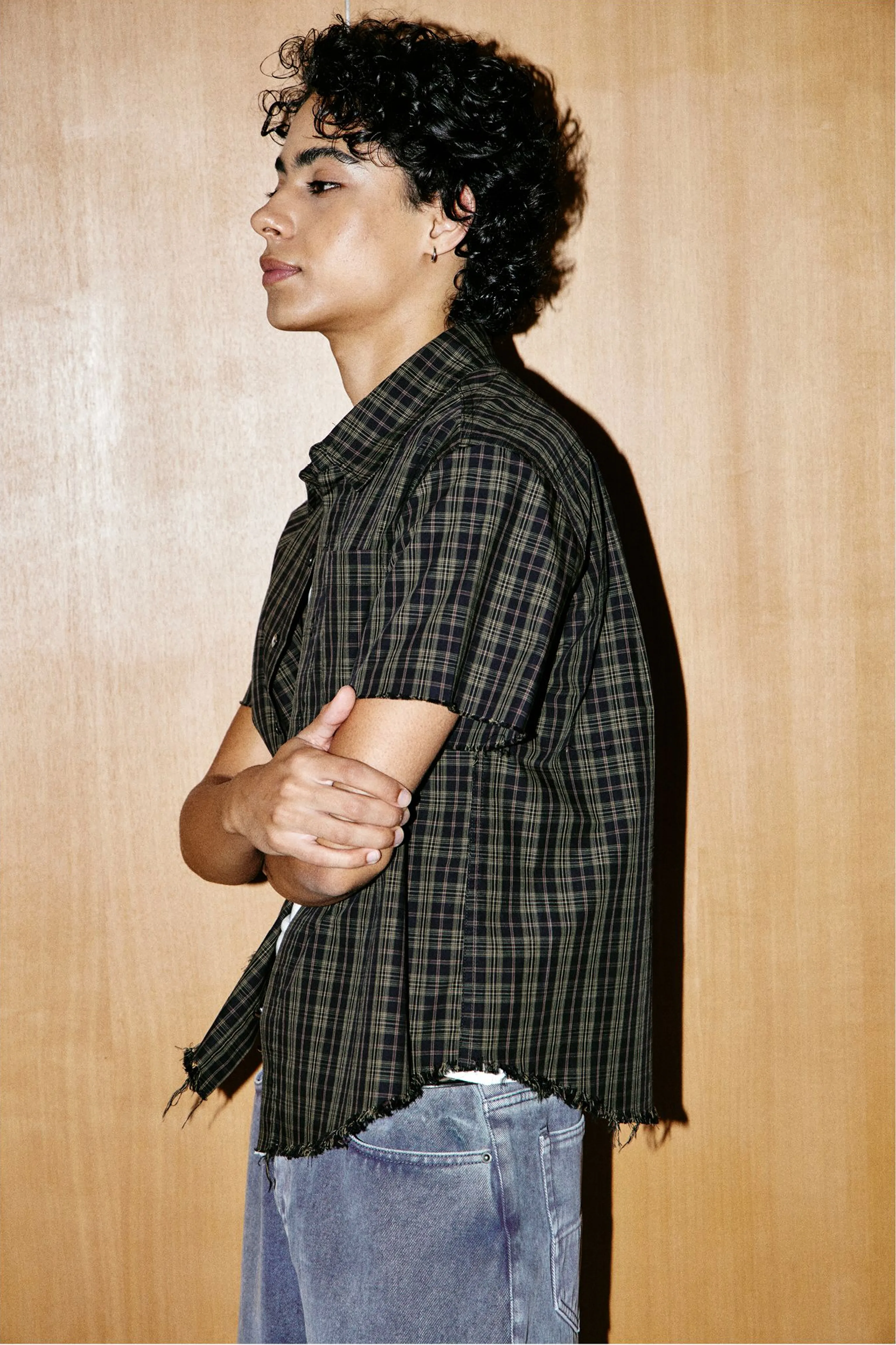 Wafer Short-Sleeve Plaid Shirt - Image 4