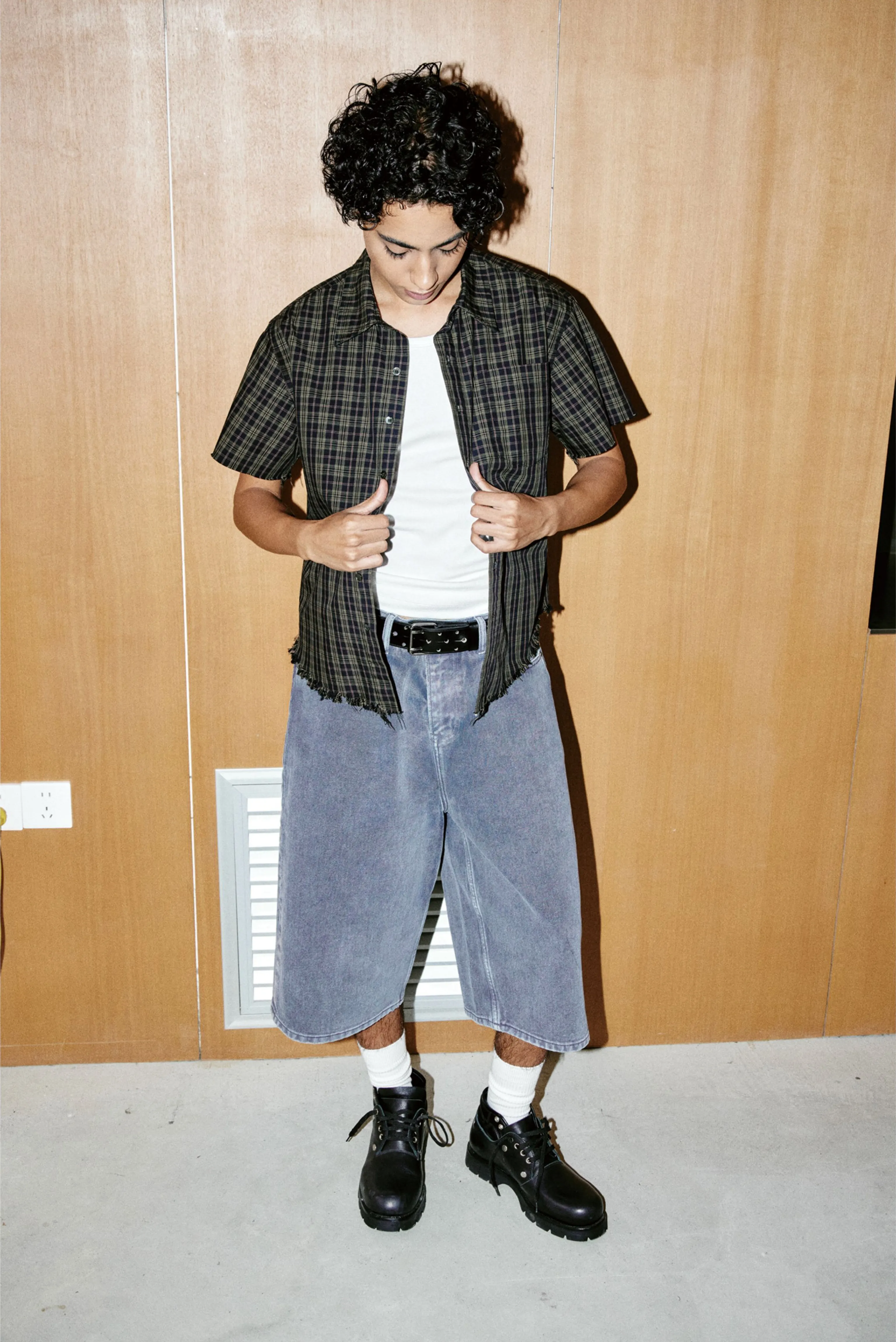 Wafer Short-Sleeve Plaid Shirt - Image 7