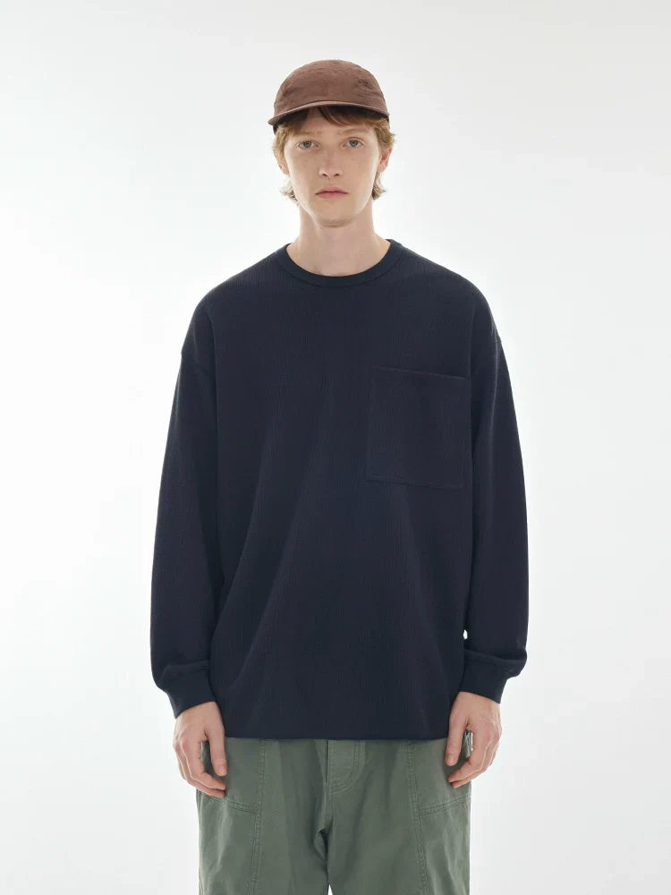 Waffle Long-Sleeve Pocket Tee - Image 3