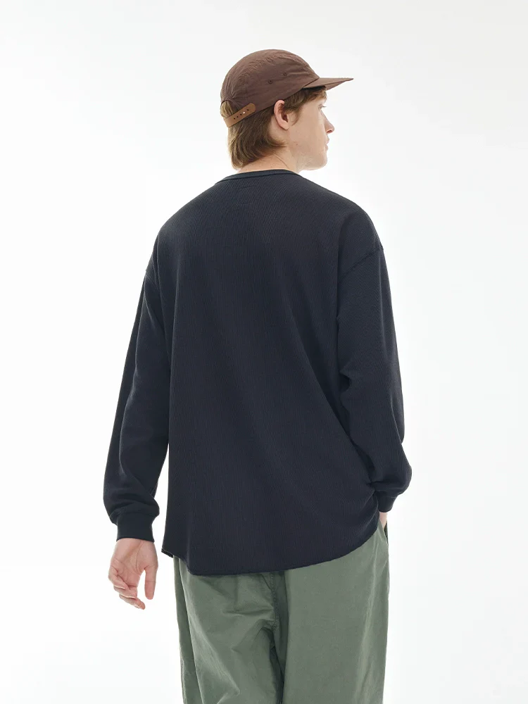 Waffle Long-Sleeve Pocket Tee - Image 4
