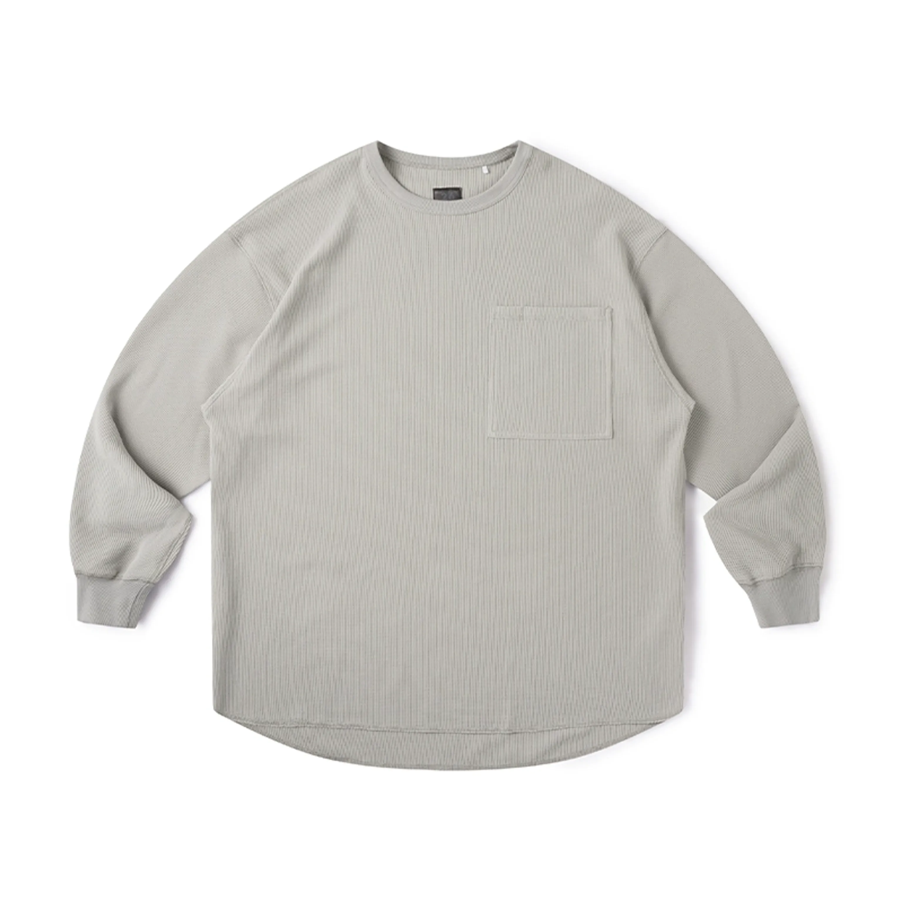 Waffle Long-Sleeve Pocket Tee - Image 7