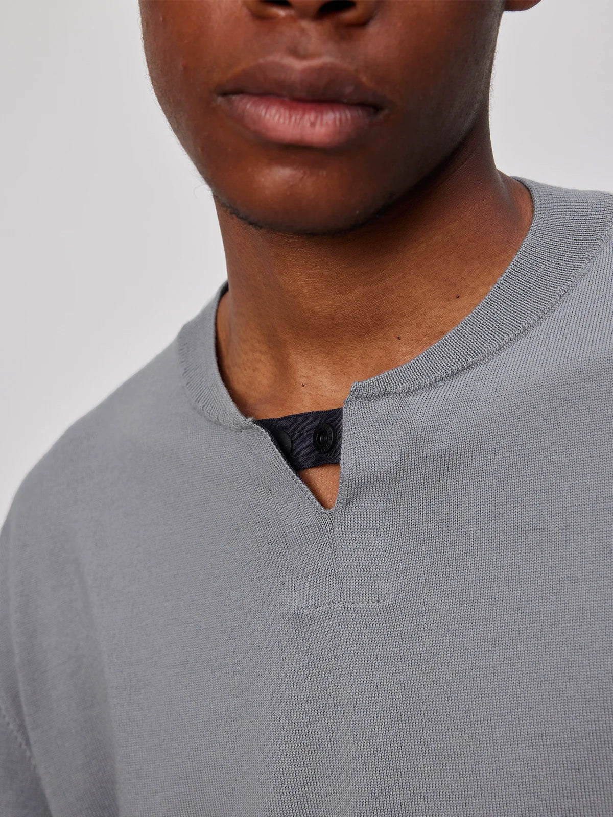 Washable Merino Henley Sweater - Image 3
