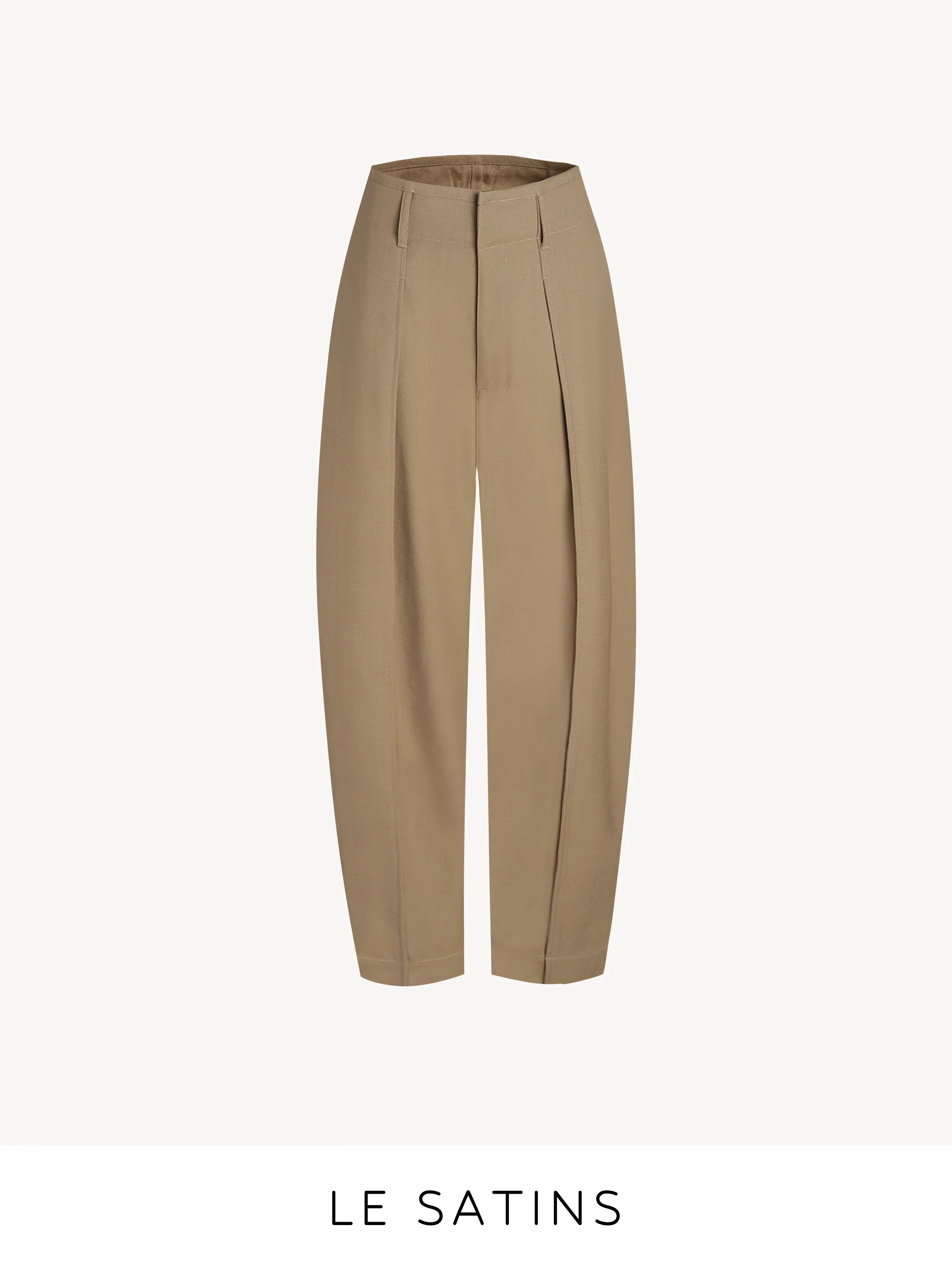 Washable Worsted Wool Curved Taper Trousers - Image 2